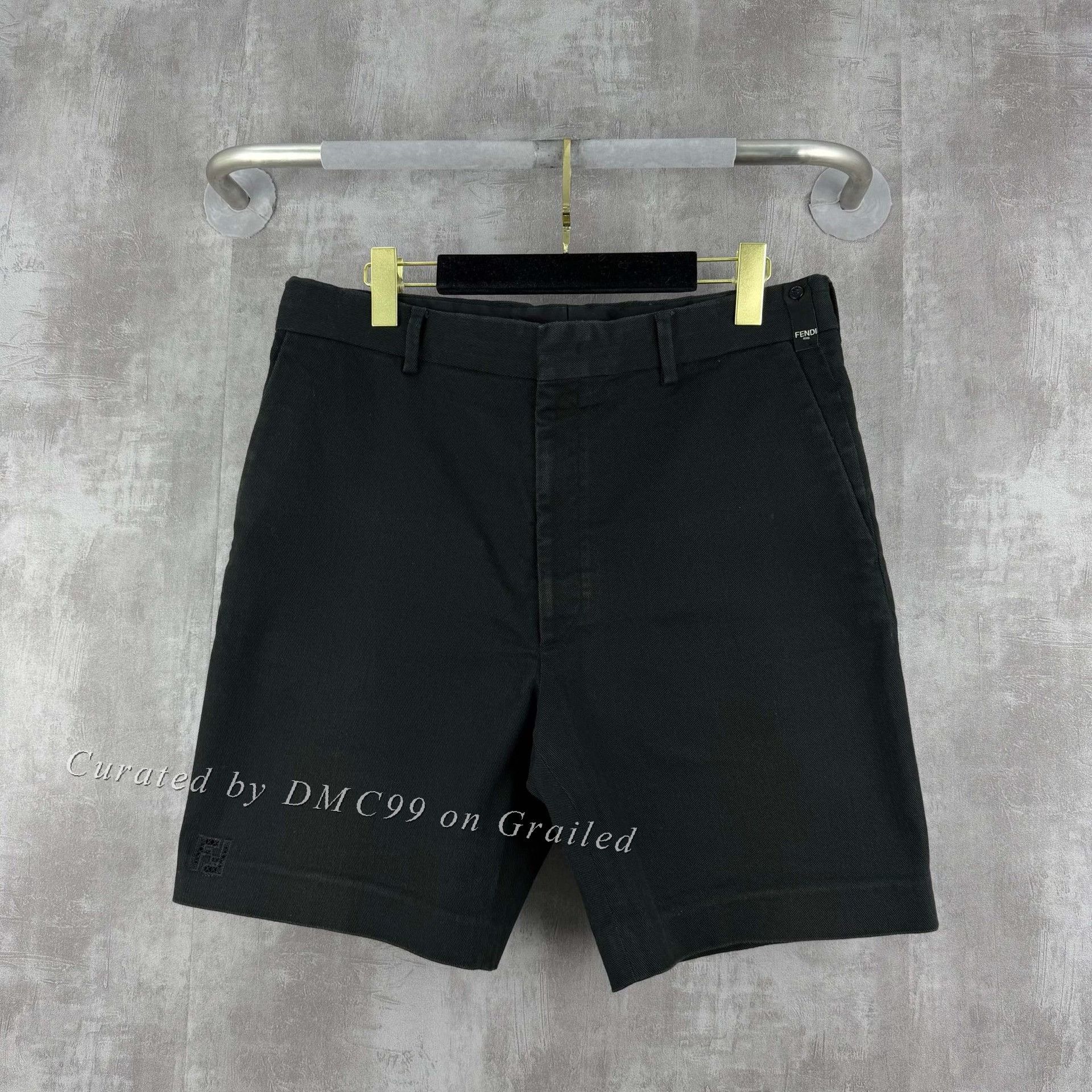 Fendi Fendi Hollow-Out Double F Logo Denim Shorts Size US 34 / EU 50 - 1 Thumbnail