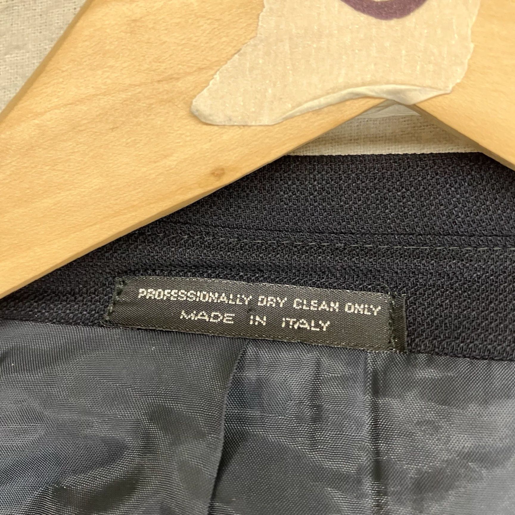 Vintage Luigi Botto 100% Wool Blazer 2XL Classic Tuxedo Dark Navy Italy Men's Size 48R - 4 Thumbnail