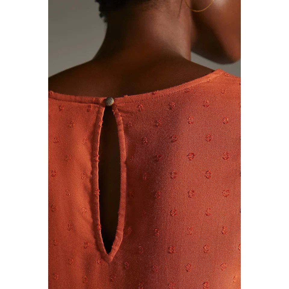 Anthropologie New ANTHROPOLOGIE Tiered Puff-Sleeve Mini Dress $160 MEDIUM Size M / US 6-8 / IT 42-44 - 4 Thumbnail