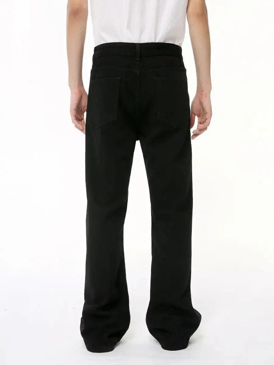 Japanese Brand Retro loose zipper patchwork micro flared jeans Size US 32 / EU 48 - 3 Thumbnail
