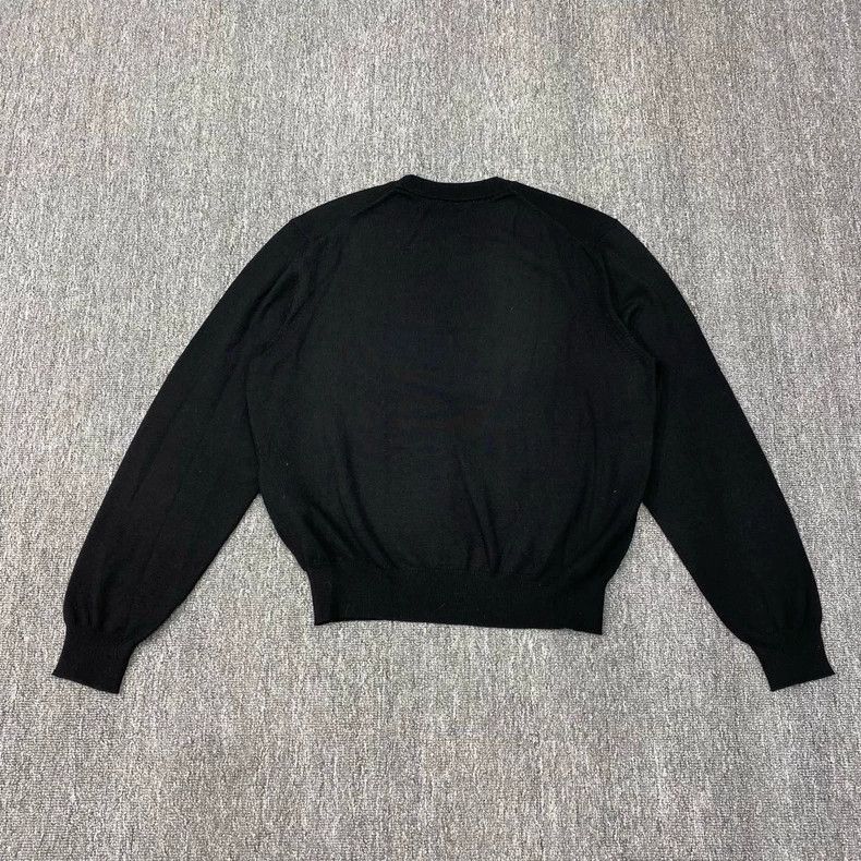 Balenciaga Balenciaga Black Wheat Knit Sweater Size US M / EU 48-50 / 2 - 2 Thumbnail