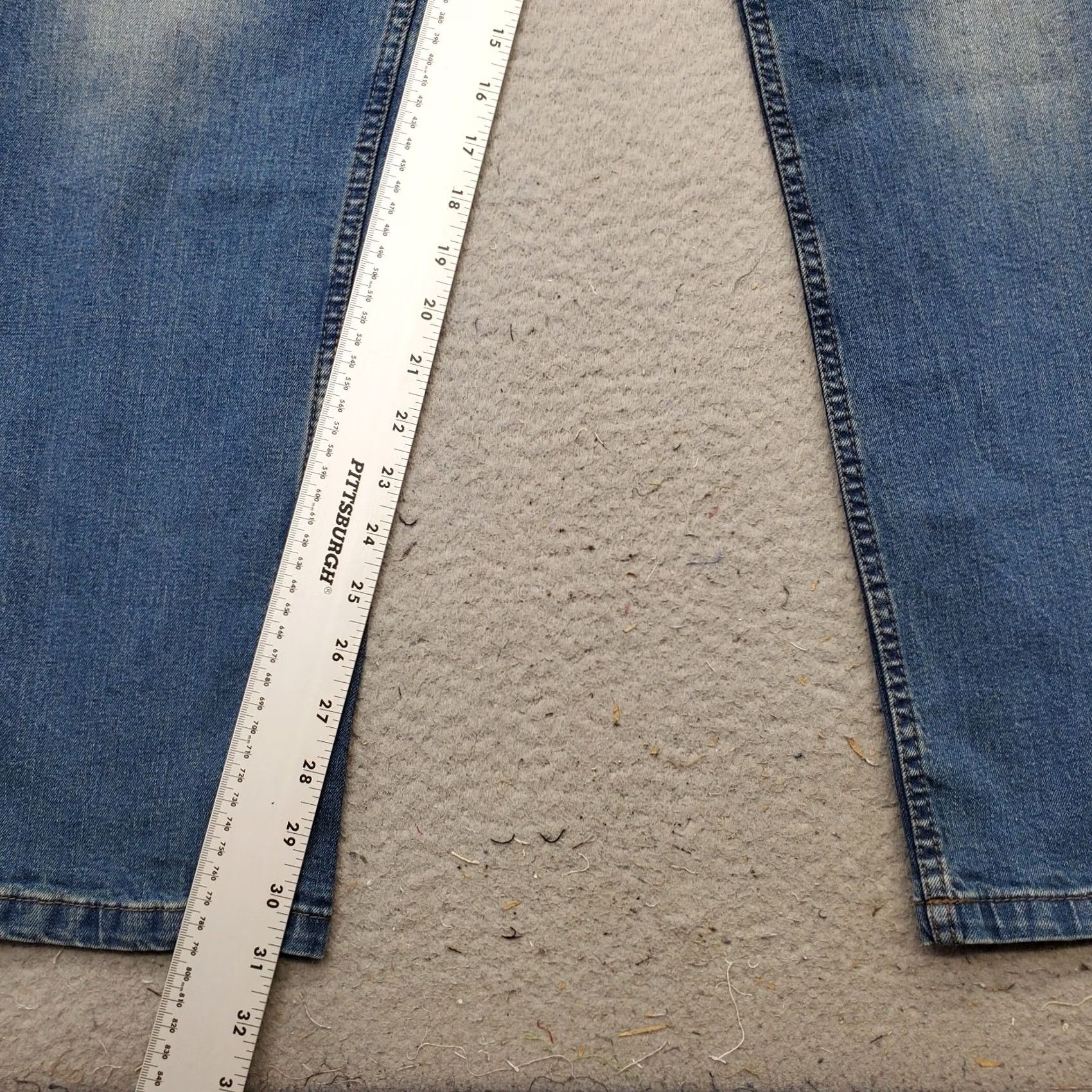Vintage Stitches & Rivets Jeans Mens 40x32 Blue Denim Slim Straight Leg Wear 5-Pocket Size US 40 / EU 56 - 4 Thumbnail