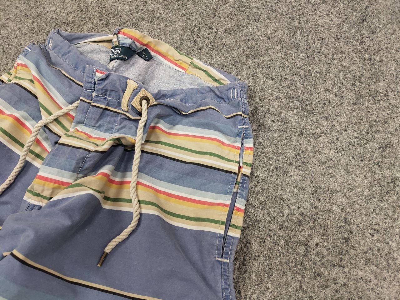 Polo Ralph Lauren Vintage 90's Polo Ralph Lauren Canvas Blue Striped Shorts Size US 36 / EU 52 - 6 Thumbnail