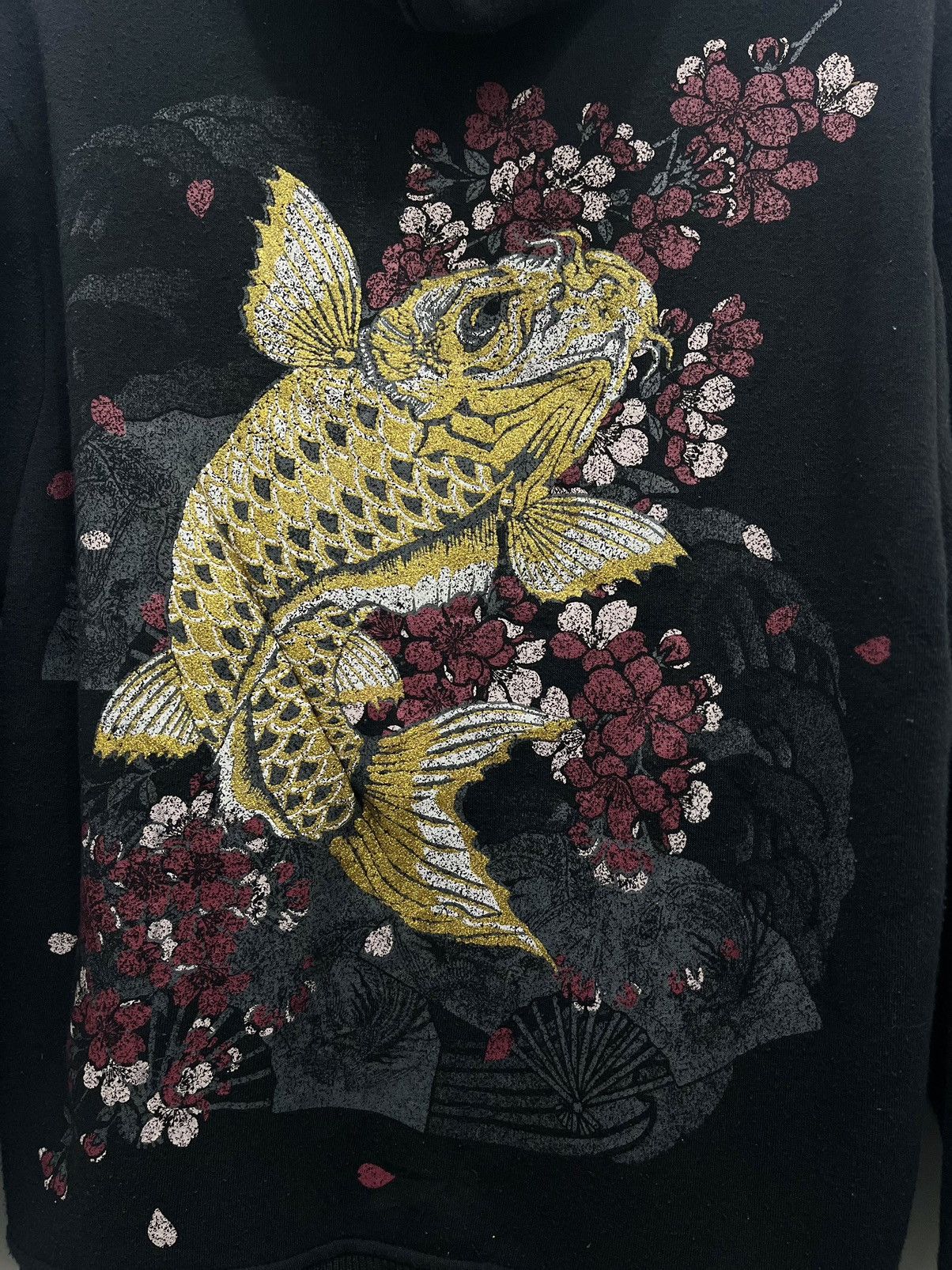 Japanese Brand Sukajan Koi Fish Big Logo Hoodie Japanese Sweater Vintage Size US XL / EU 56 / 4 - 3 Thumbnail