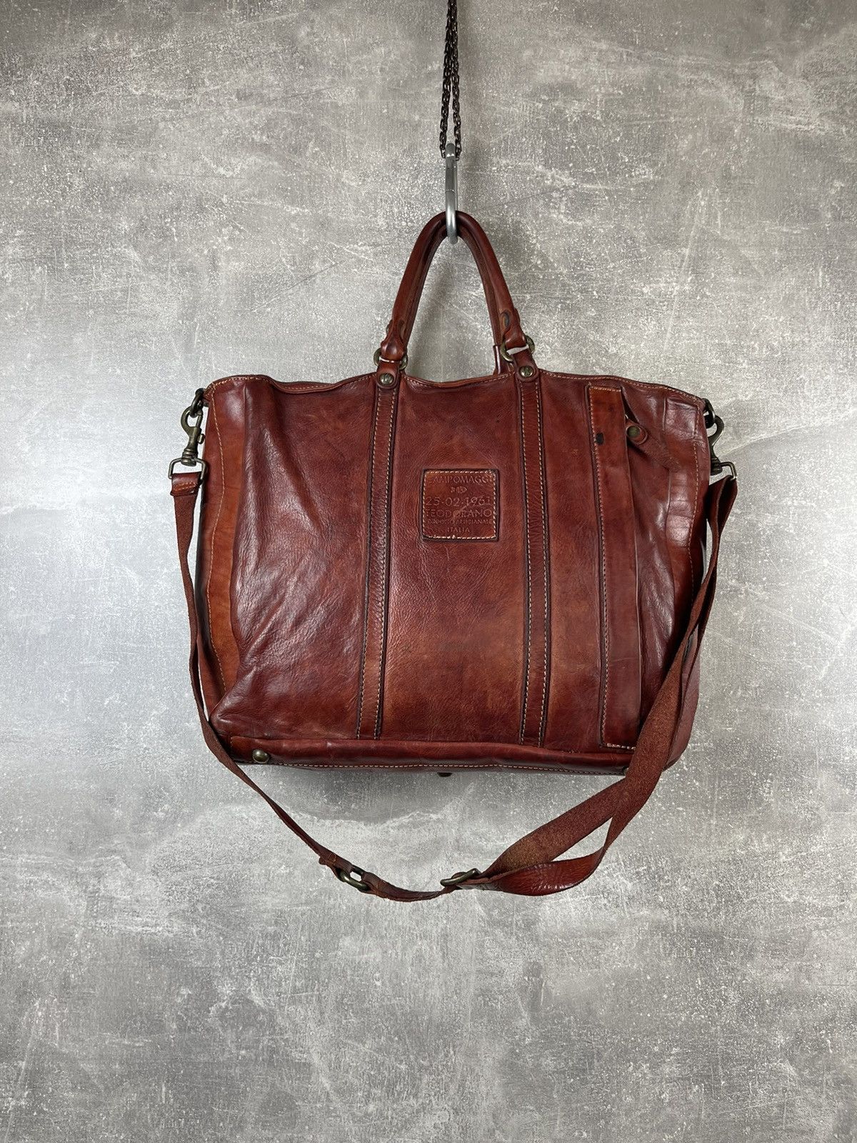 Other Campomaggi Leather Messenger Distressed Shoulder Satchel Bag Size ONE SIZE - 7 Thumbnail
