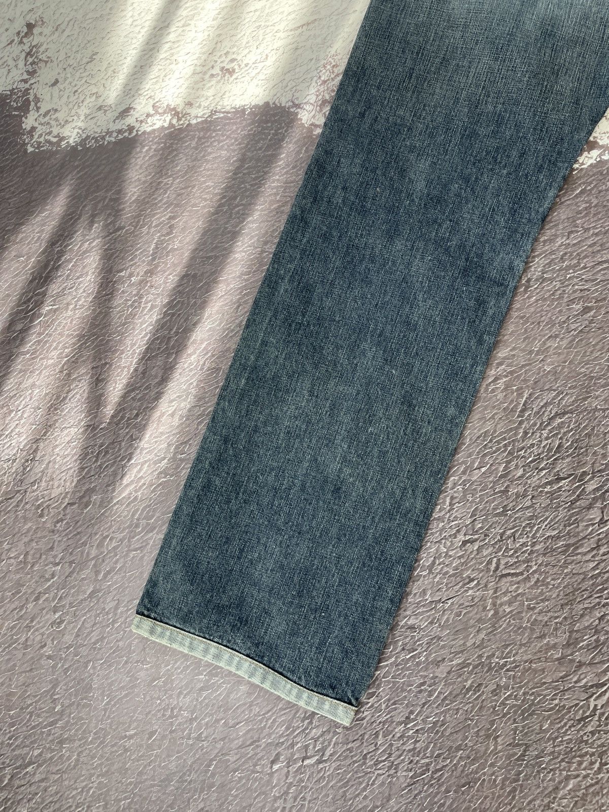 Schott Schott NYC vintage buckle back faded distressed denim jeans Size US 30 / EU 46 - 14 Thumbnail