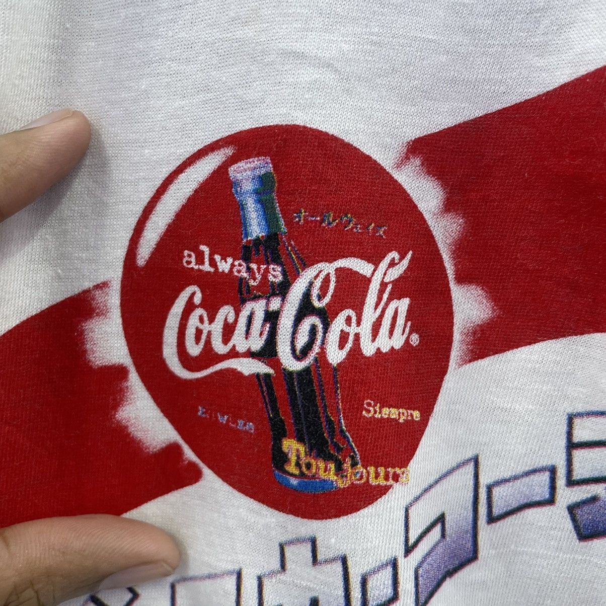 Coca Cola × Vintage Vintage 1990s Coca Cola Japan Edition Promo T Shirt Size US L / EU 52-54 / 3 - 3 Thumbnail