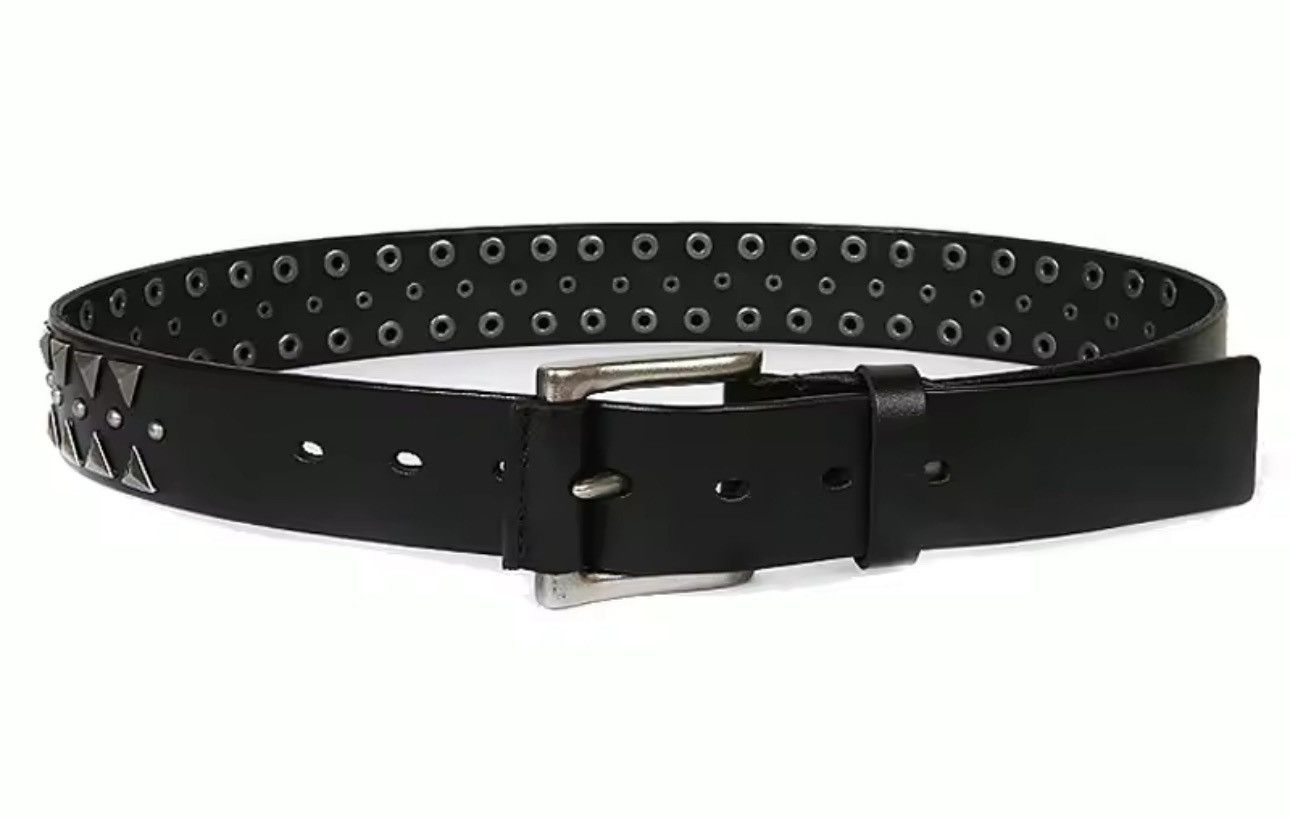 Leather × Other Heavy Metal Genuine Leather Rivert Punk Belt Size ONE SIZE - 1 Thumbnail