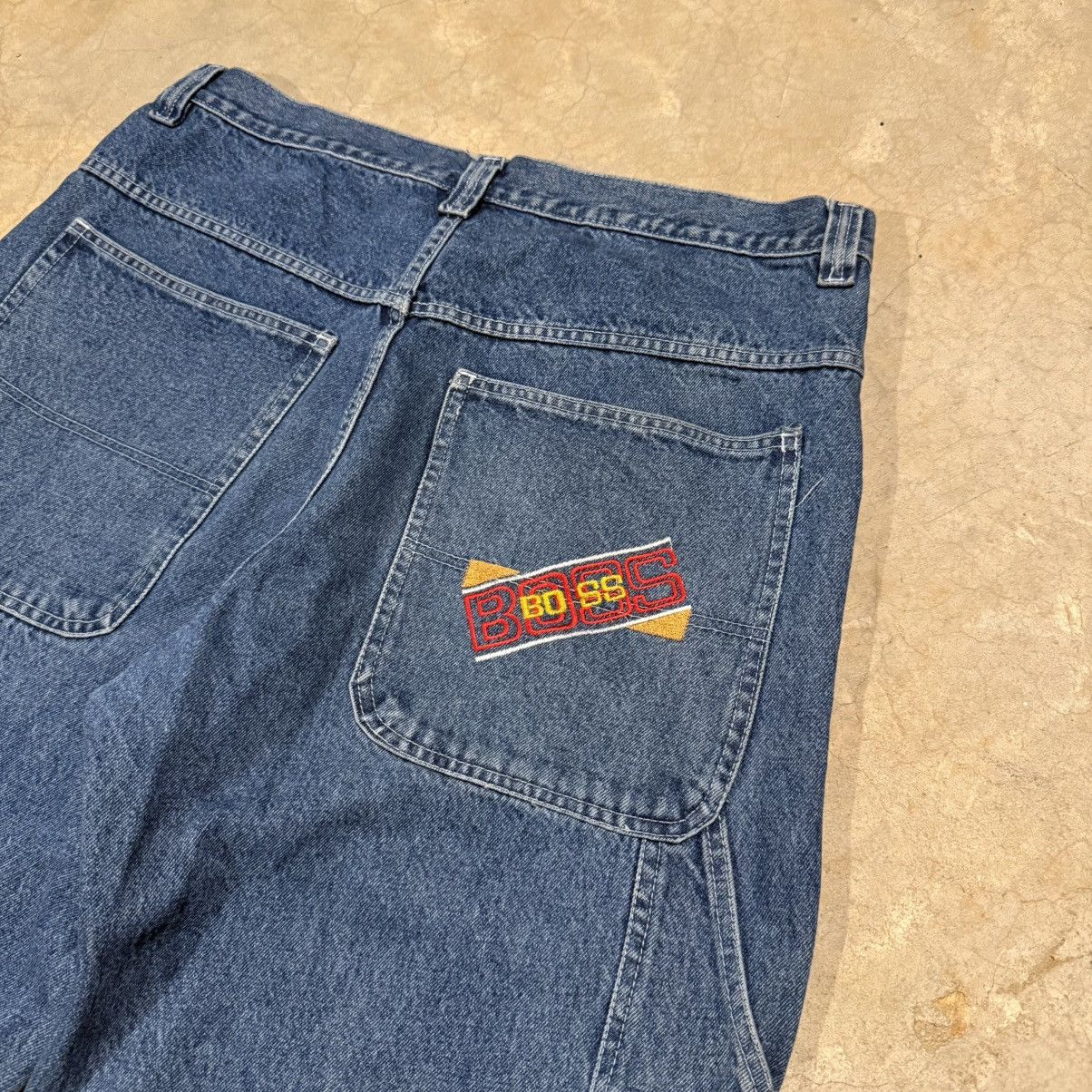 Vintage Vintage 1990s Boss Carpenter Jeans Embroidered Baggy Y2K Size US 38 / EU 54 - 3 Thumbnail