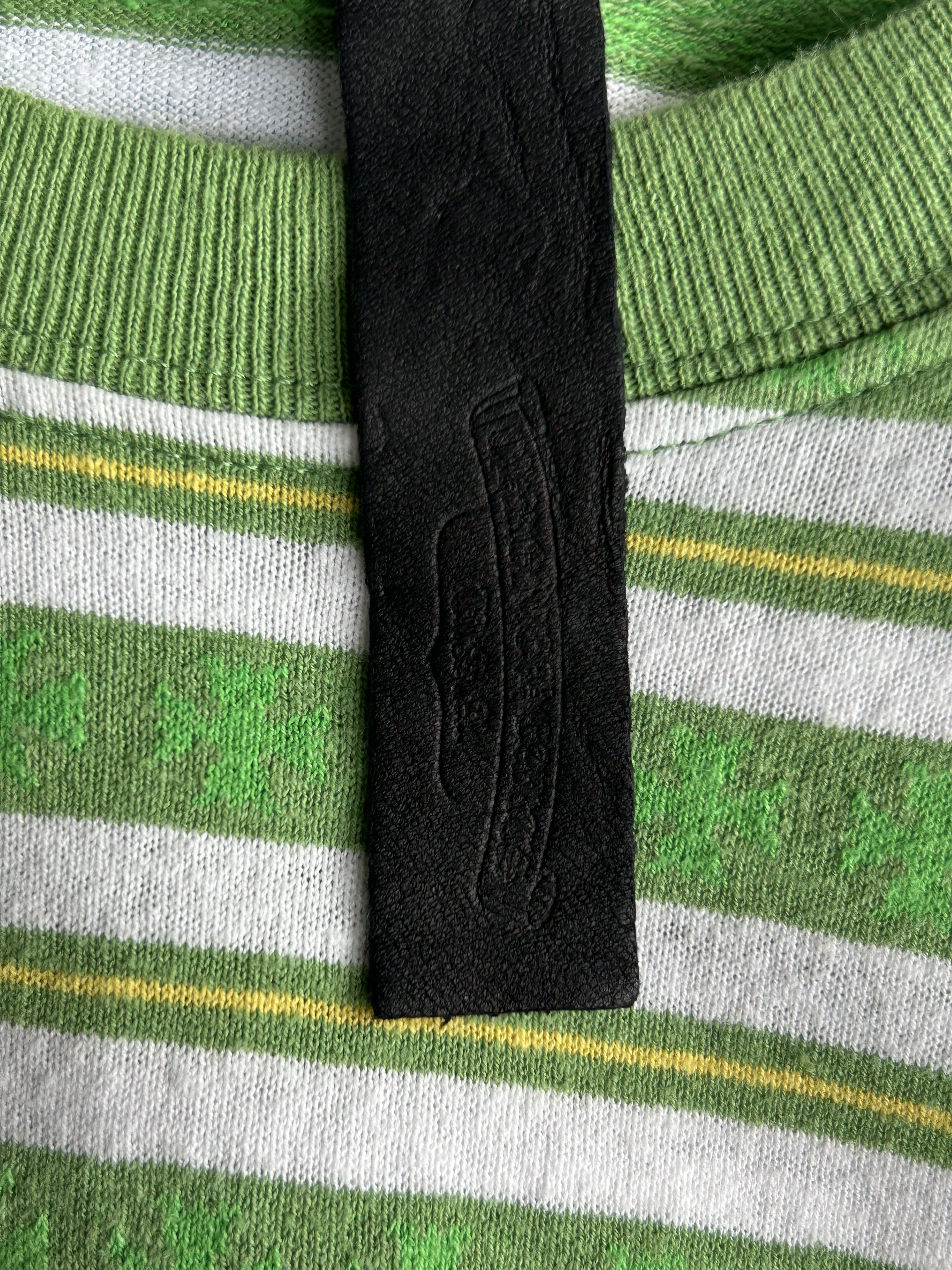 Chrome Hearts Chrome Hearts Green & White Striped T-Shirt Size US M / EU 48-50 / 2 - 3 Thumbnail
