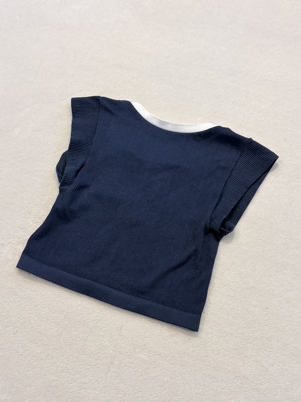 Other Out From Under navy ribbed varsity graphic crop top Size XS / US 0-2 / IT 36-38 - 3 Thumbnail