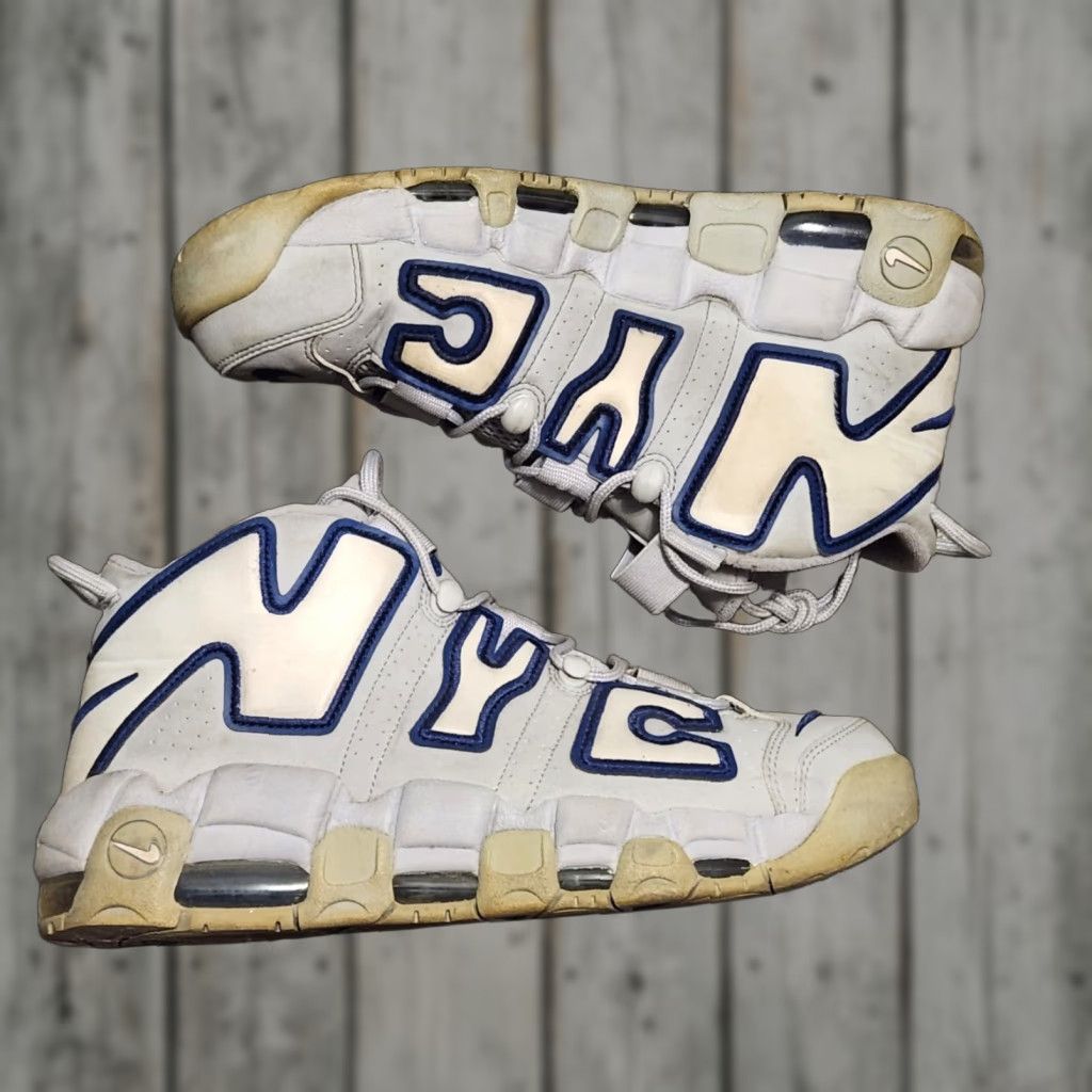 Nike VINTAGE Nike Air More Uptempo NYC Retro 9.5 Men Gray Sneakers Pippen AJ3137-001 Size US 10 / EU 43 - 1 Thumbnail