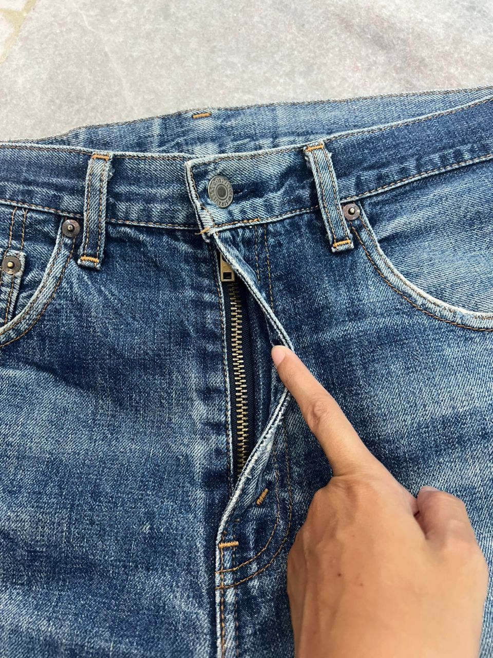 Levi's Vintage LVC Levis 502 Big E Distressed Size US 32 / EU 48 - 3 Thumbnail