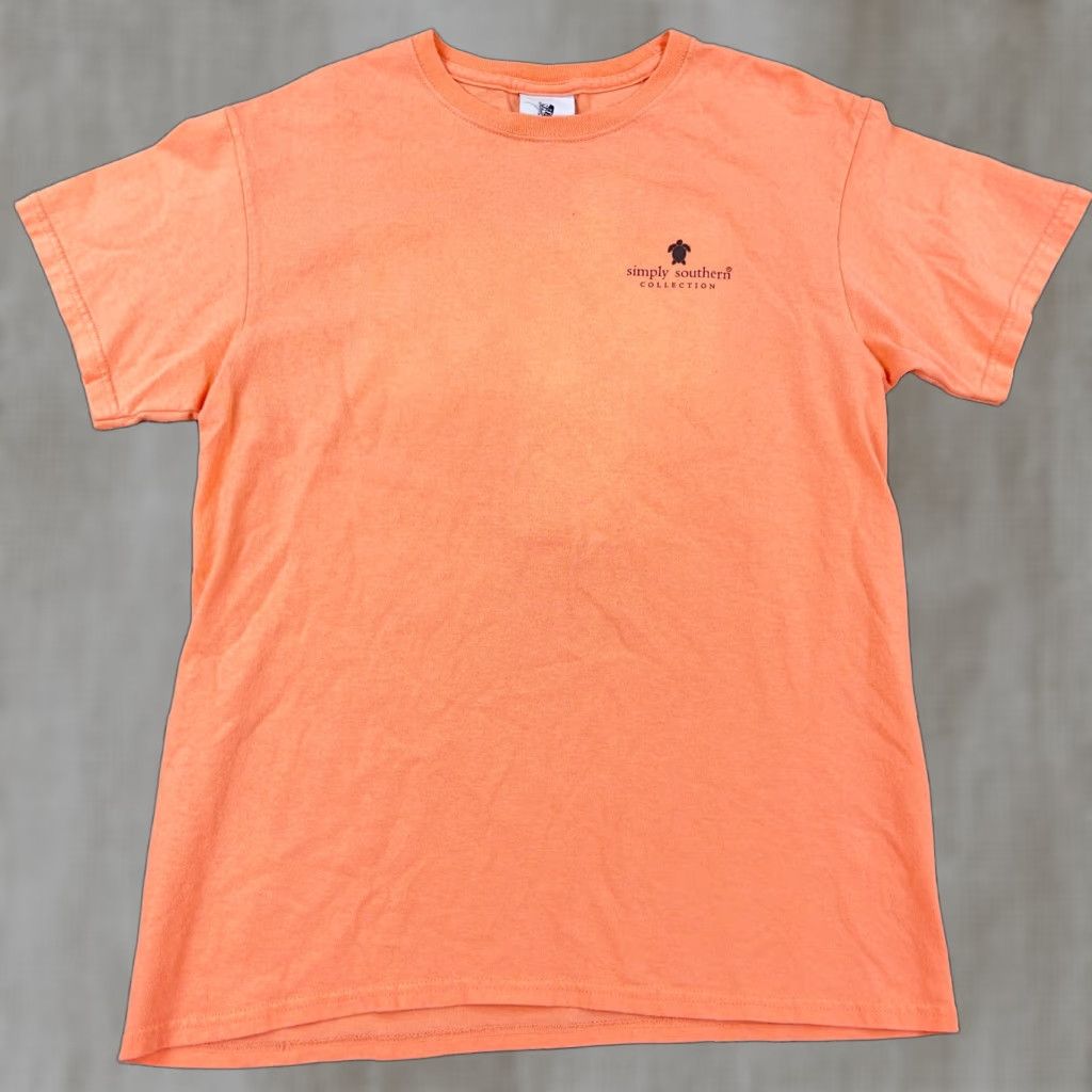 Alife VINTAGE Simple Southern Shirt Women Medium Orange Tee Teacher Life School Peach Ladies Size M / US 6-8 / IT 42-44 - 1 Thumbnail