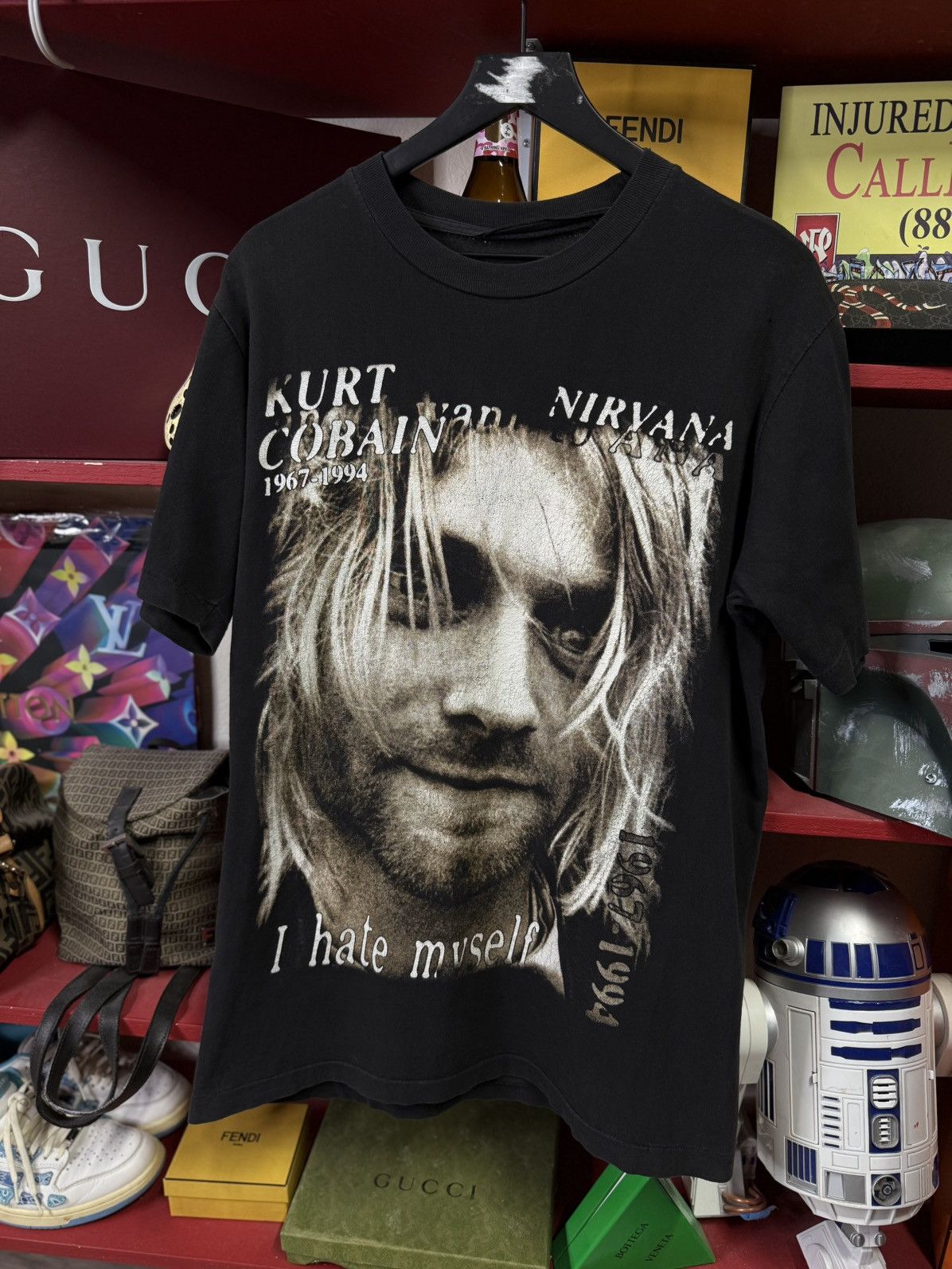 Nirvana × Vintage Kurt Cobain T Shirt 1967-1994 Portrait Nirvana