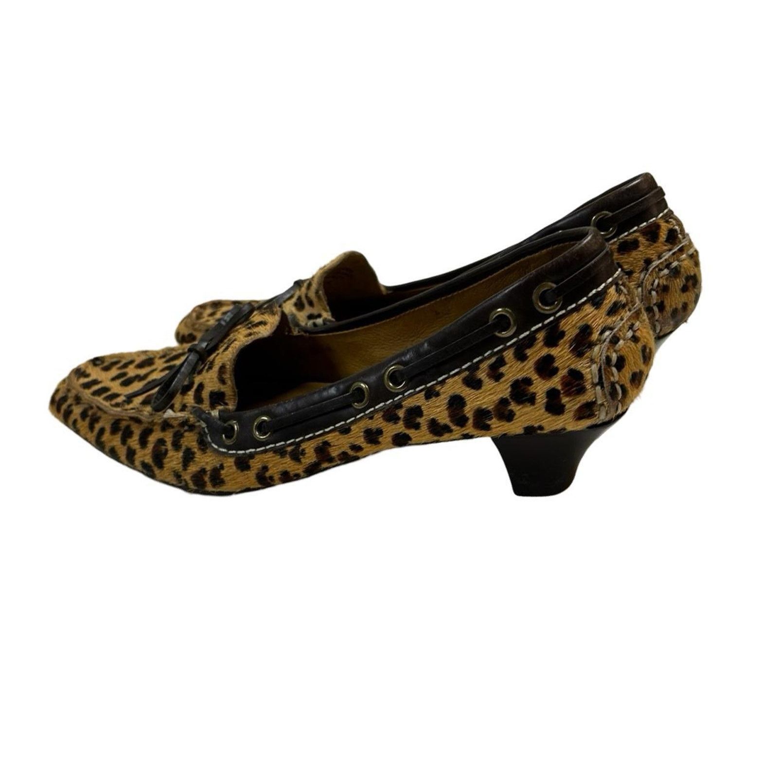 Eddie Bauer Cheetah print kitten heels Eddie Bauer sz 7 pony / calf hair Size US 7 / IT 37 - 6 Thumbnail