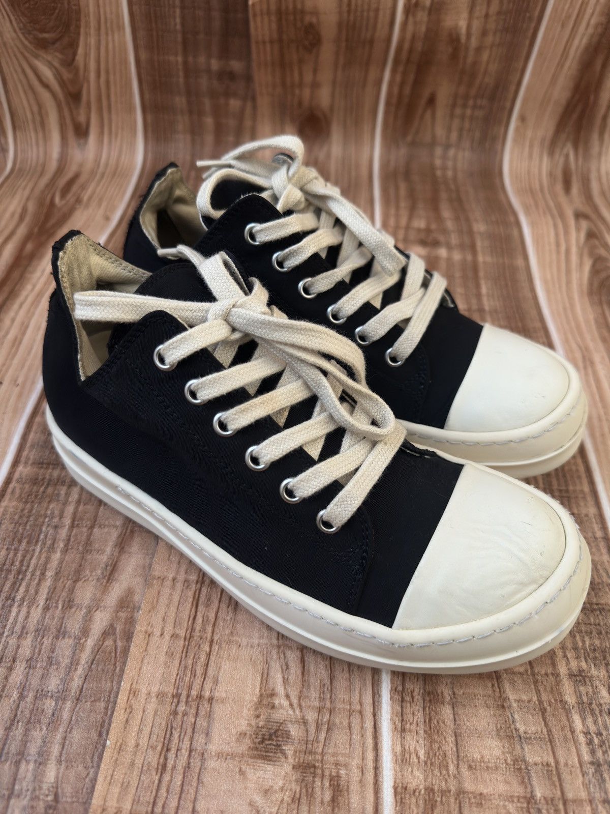 Rick Owens Rick Owens DRKSHDW Nylon Ramones Low Top Sneakers Size US 6 / IT 36 - 5 Thumbnail