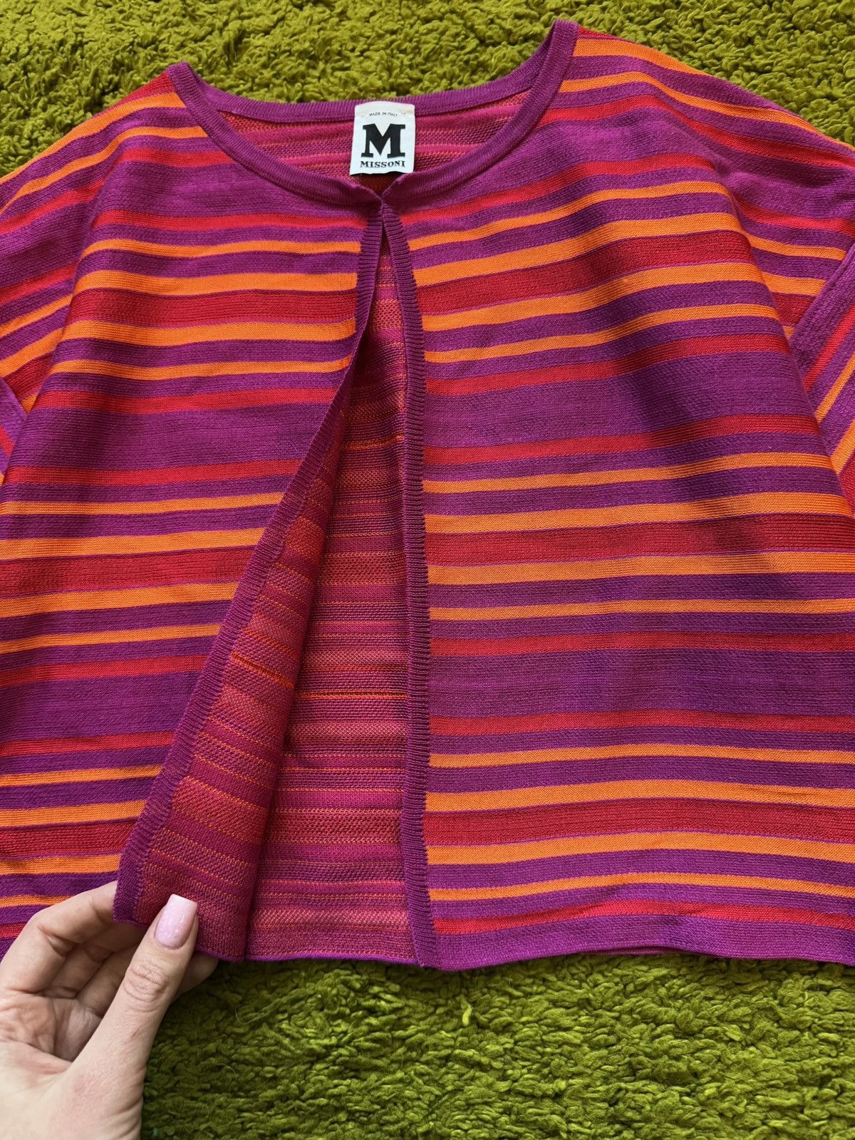 Designer × Missoni Missoni coloured striped cardigan sweater Size M / US 6-8 / IT 42-44 - 3 Thumbnail