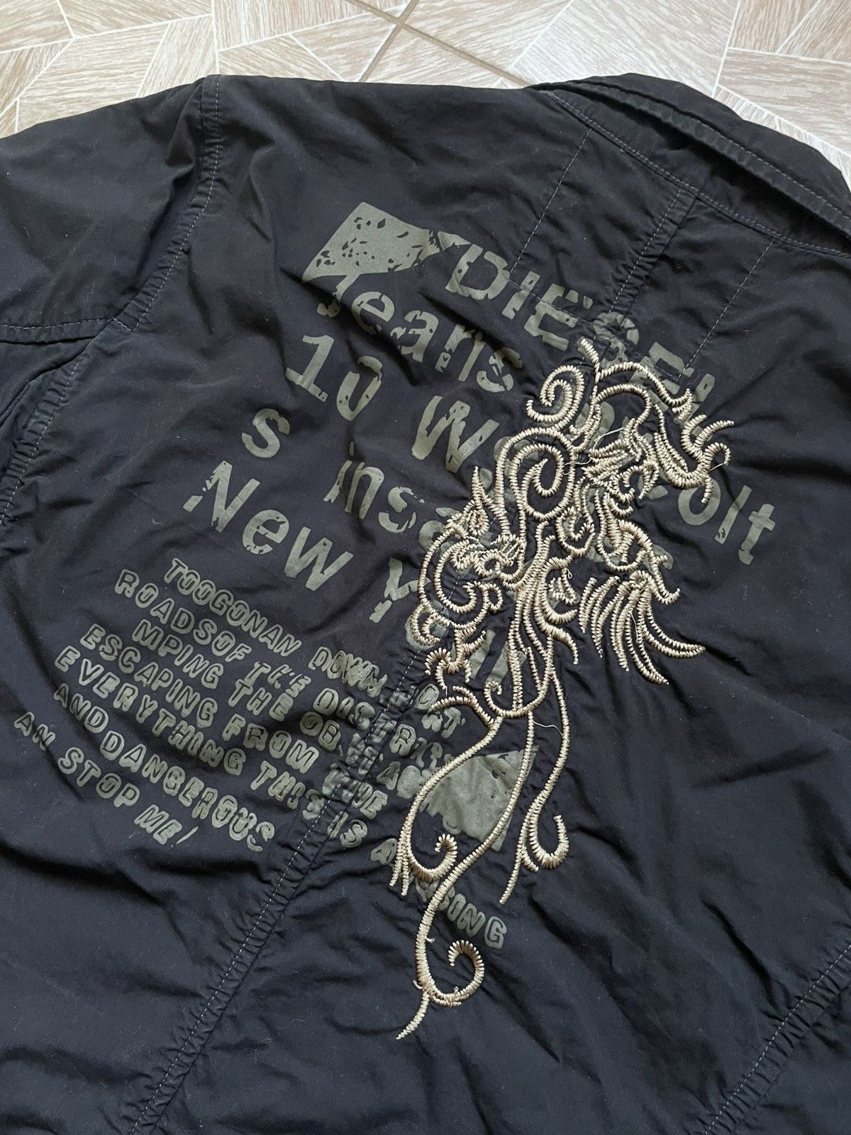 Diesel × Vintage Y2K Avant Garde Vintage Diesel Women’s Jacket Big Logo XL Size XXL / US 16-18 / IT 52-54 - 3 Thumbnail