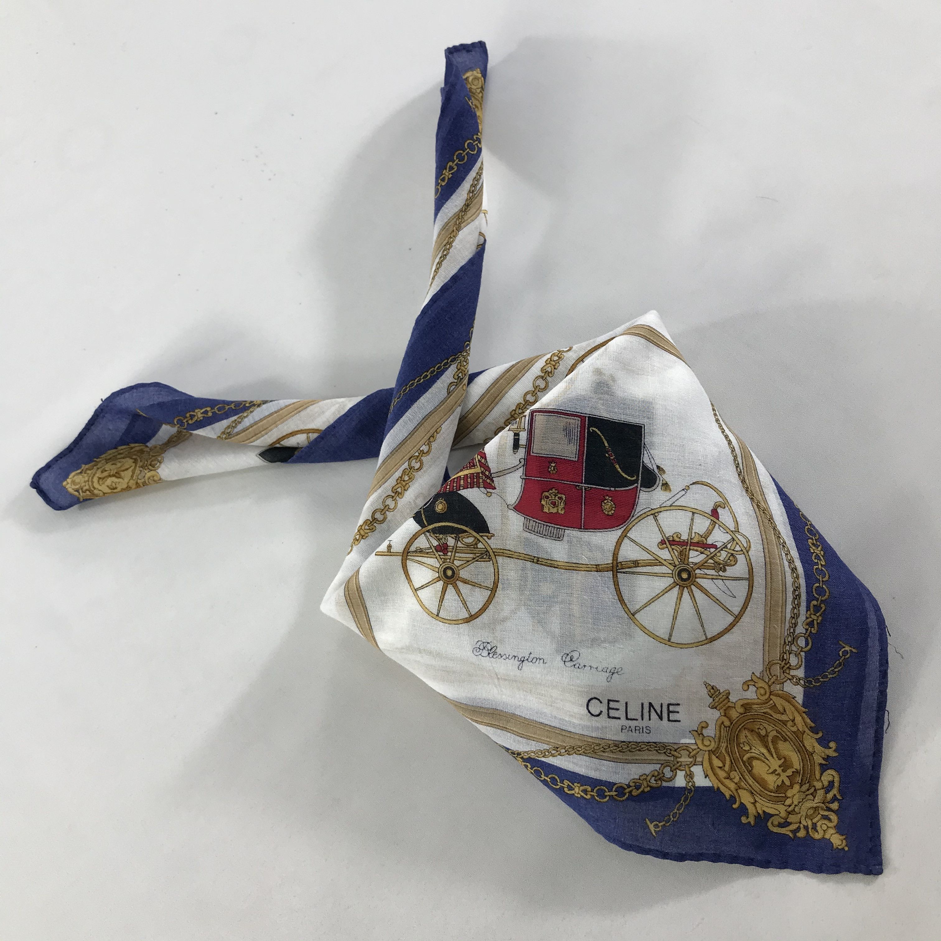 Celine × Vintage Celine Bandana / Handkerchief / Neckerchief - S1283 Size ONE SIZE - 4 Thumbnail