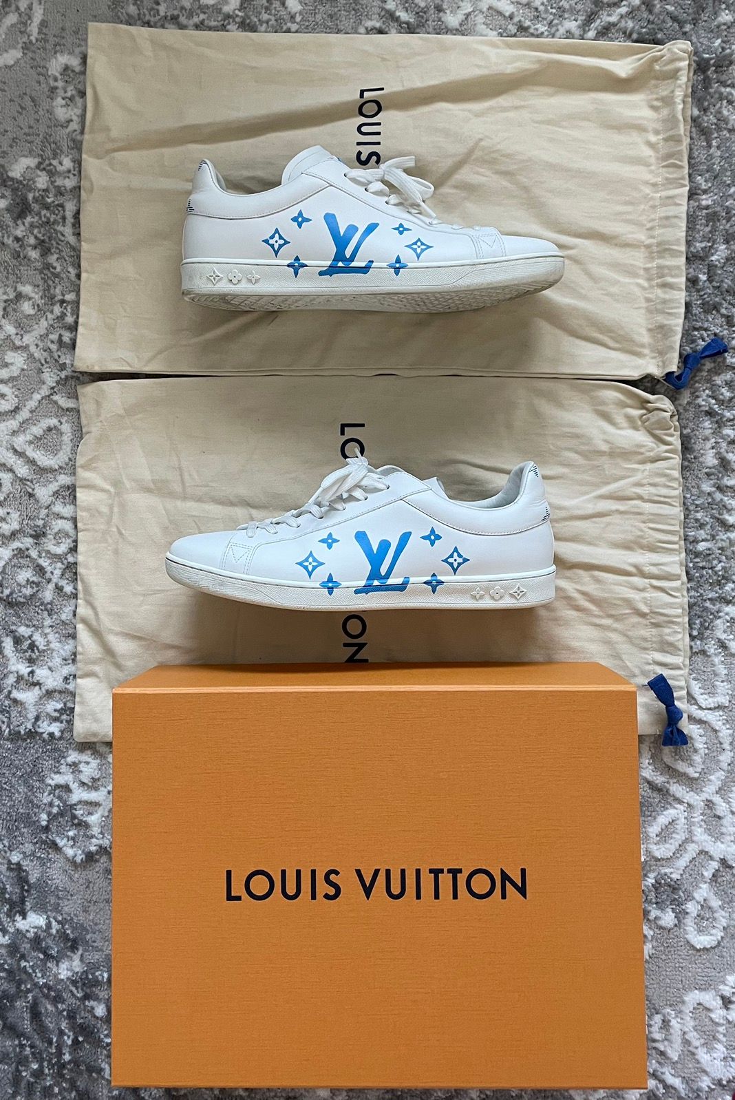Louis Vuitton Luxembourg Monogram Sneakers Brown US Sz 11 Virgil Abloh