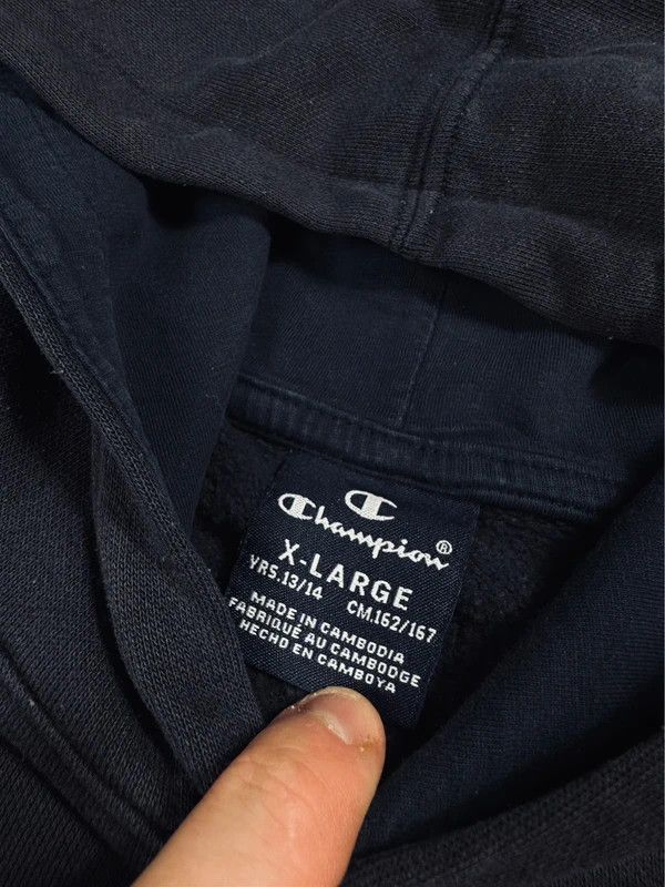 Champion Champion navy blue hoodie with logo S Size US S / EU 44-46 / 1 - 5 Thumbnail