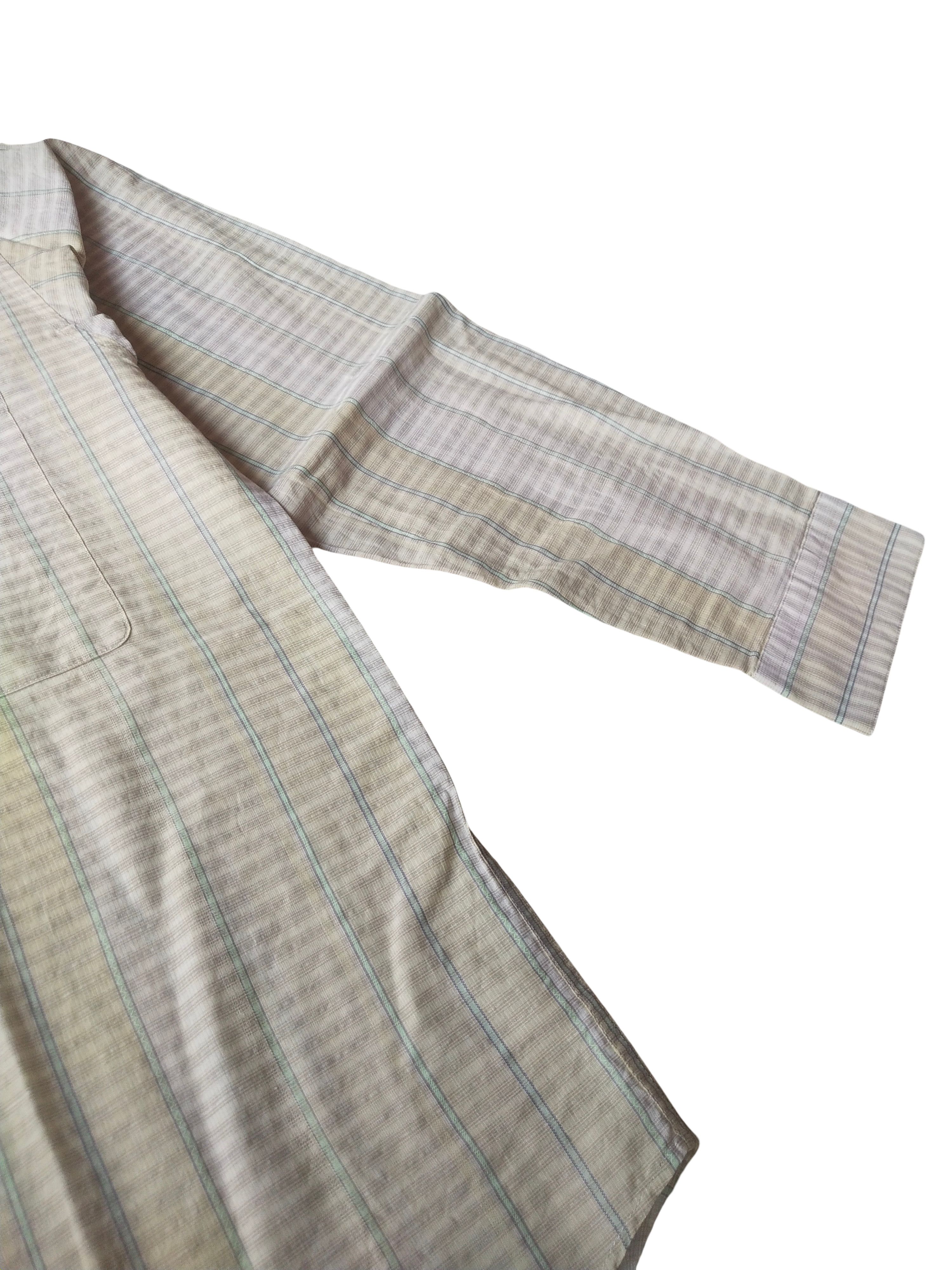 Lancel Vintage 90s Lancel Paris Striped Cotton Shirt Made In Japan Size US L / EU 52-54 / 3 - 5 Thumbnail