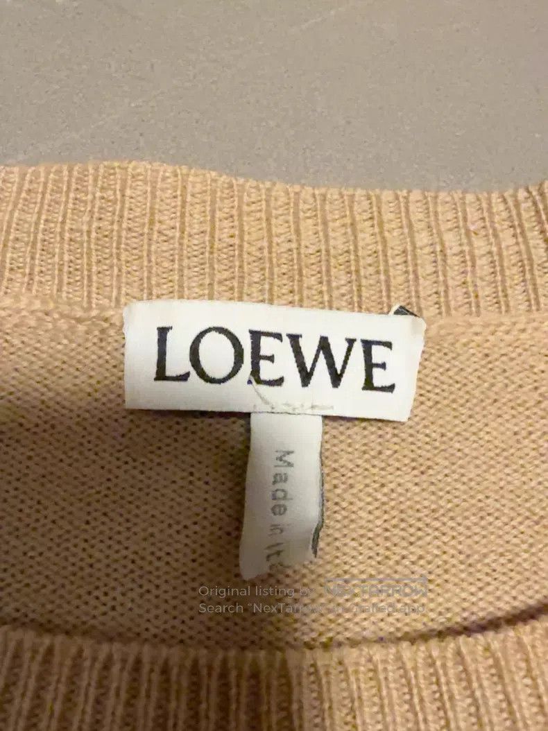 Loewe Loewe Brown Big Logo Wool Knit Sweater Size M / US 6-8 / IT 42-44 - 4 Thumbnail