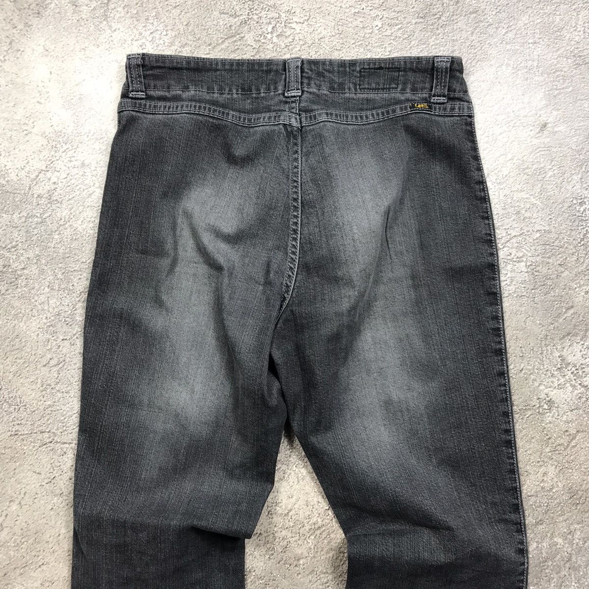 Vintage Y2K Lee Baggy Wide Leg Distressed Jeans Grunge 90s Logo 28 Size 28" / US 6 / IT 42 - 5 Thumbnail