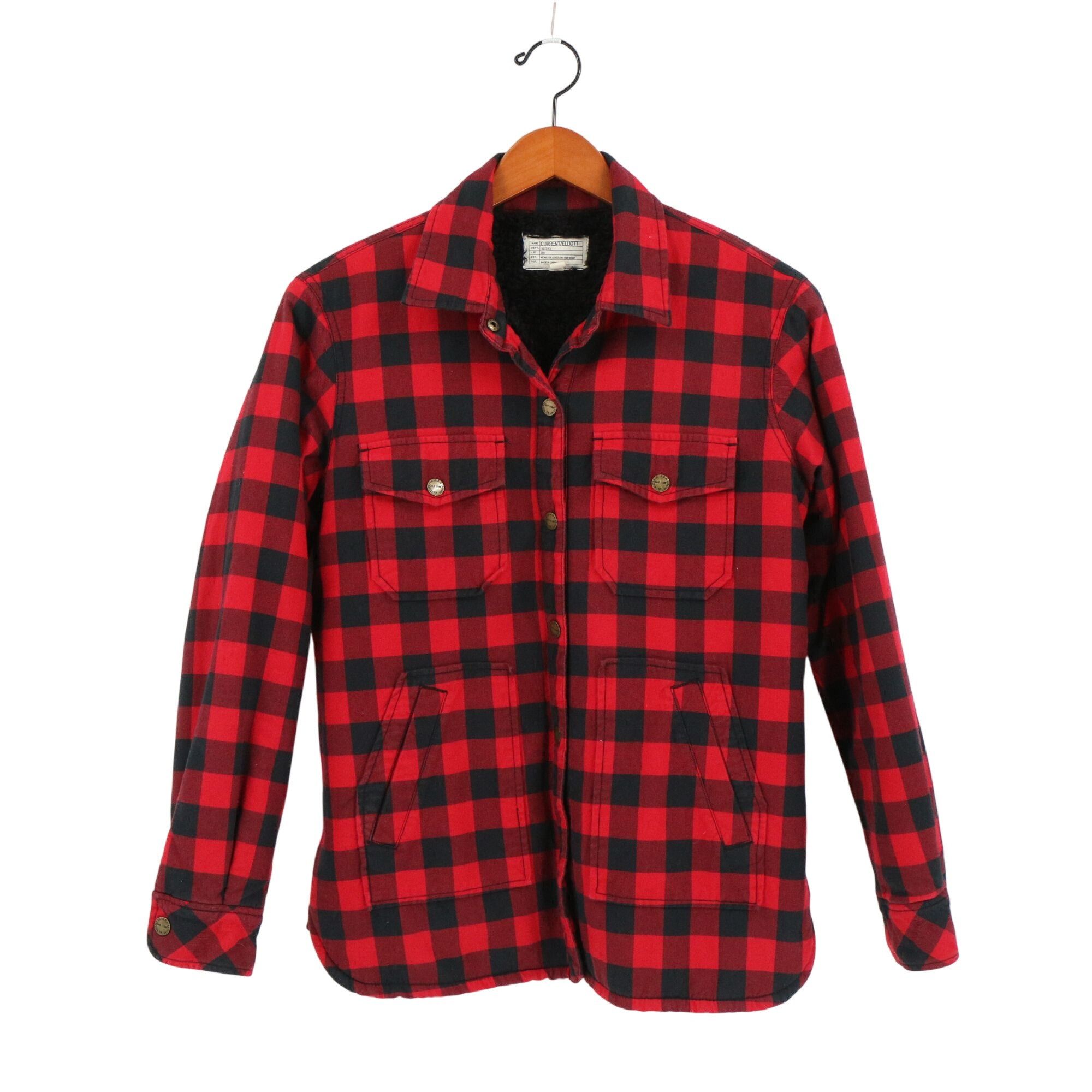 Current/Elliot Current/Elliott Buffallo Plaid Sherpa Lined Workman Shirt Ja Size S / US 4 / IT 40 - 3 Thumbnail