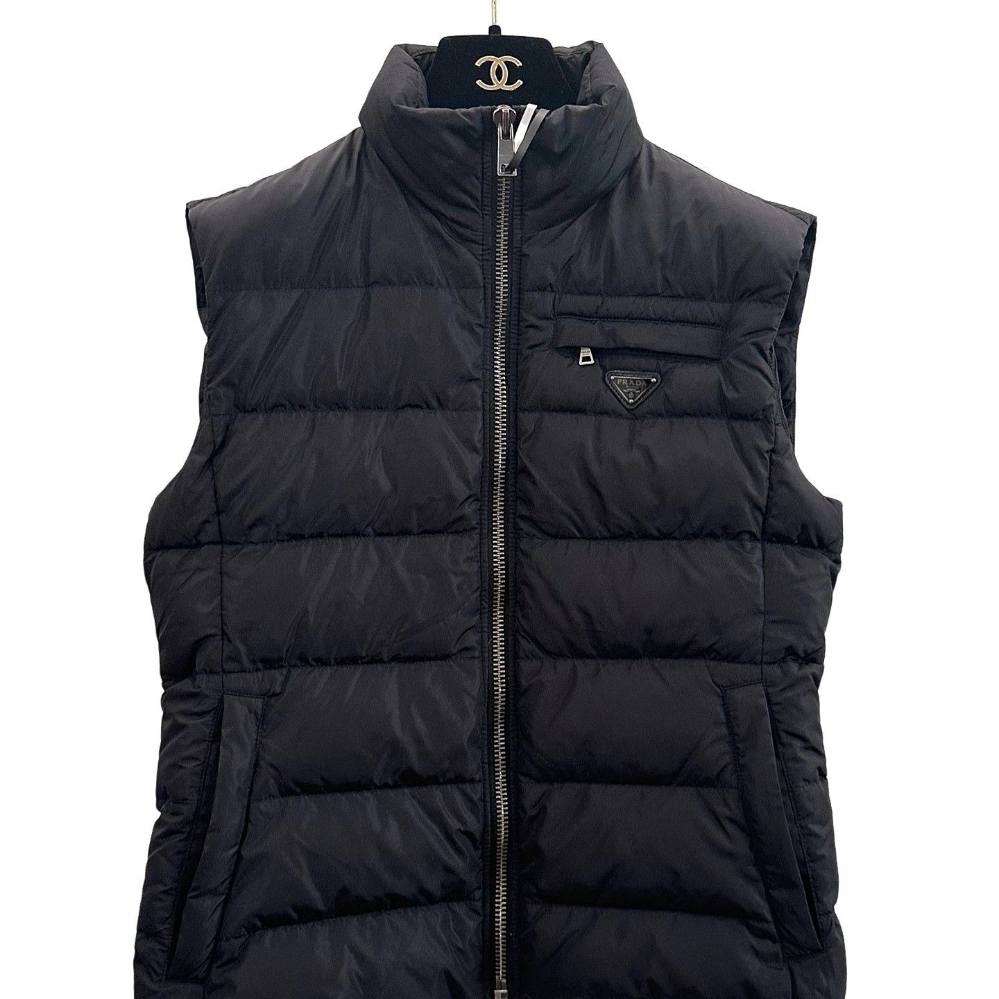 Prada Prada mens size S M black re-nylon Jacket gilet Vest | Grailed
