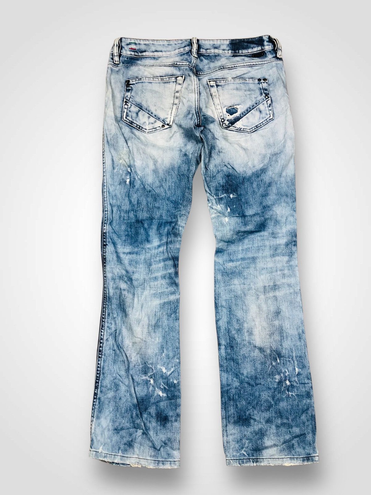 Diesel Diesel Industry Distress Jeans (35) Size US 27 - 2 Thumbnail
