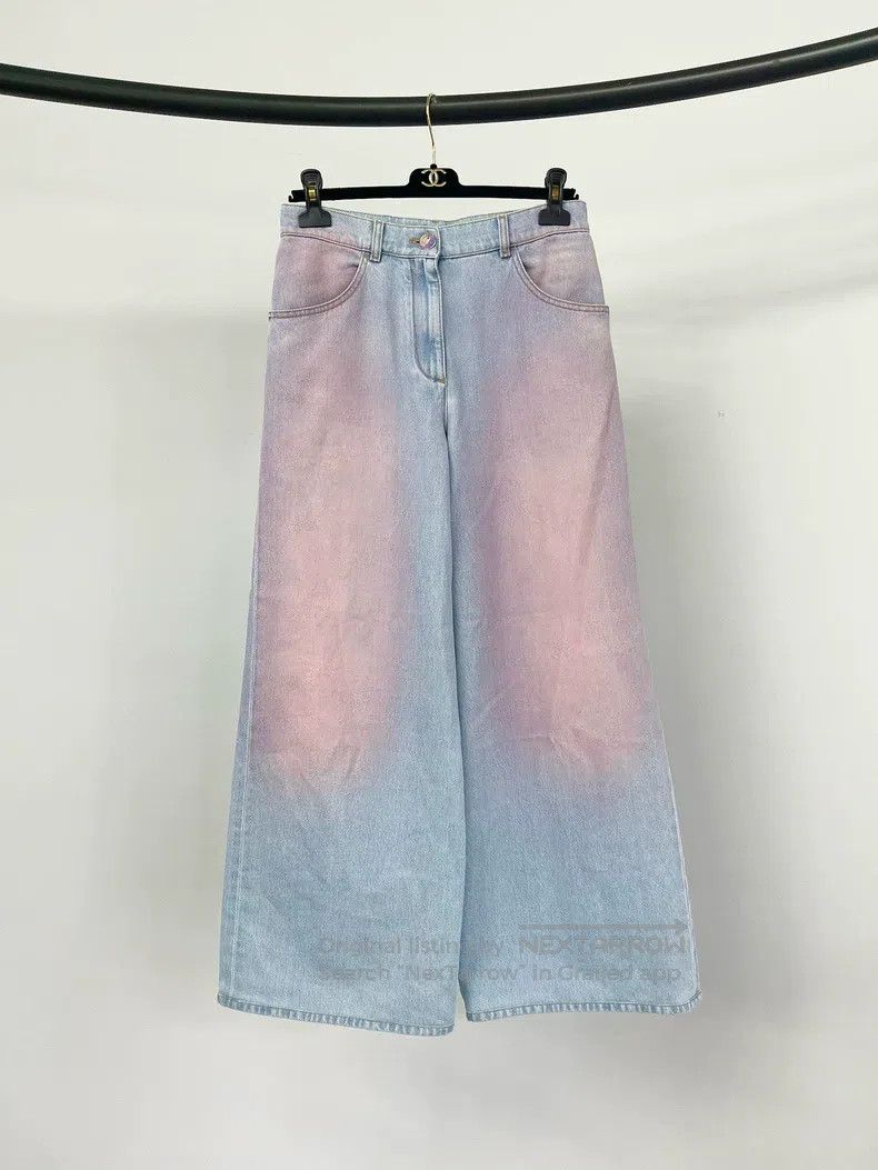 Chanel Chanel Gradient denim wide-leg trousers Size 25" / US 0 / IT 36 - 1 Thumbnail