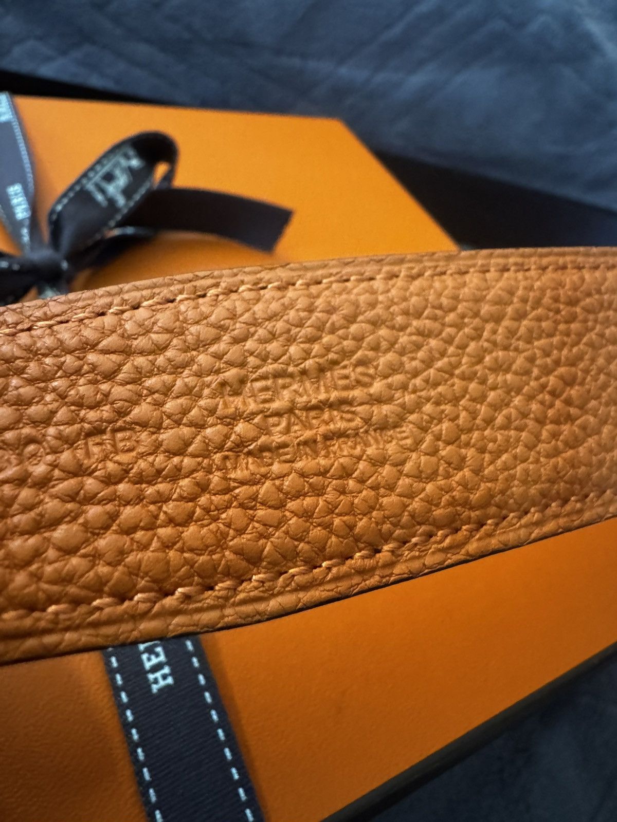 Hermes Hermes classic orange belt with H buckle Size ONE SIZE - 6 Thumbnail