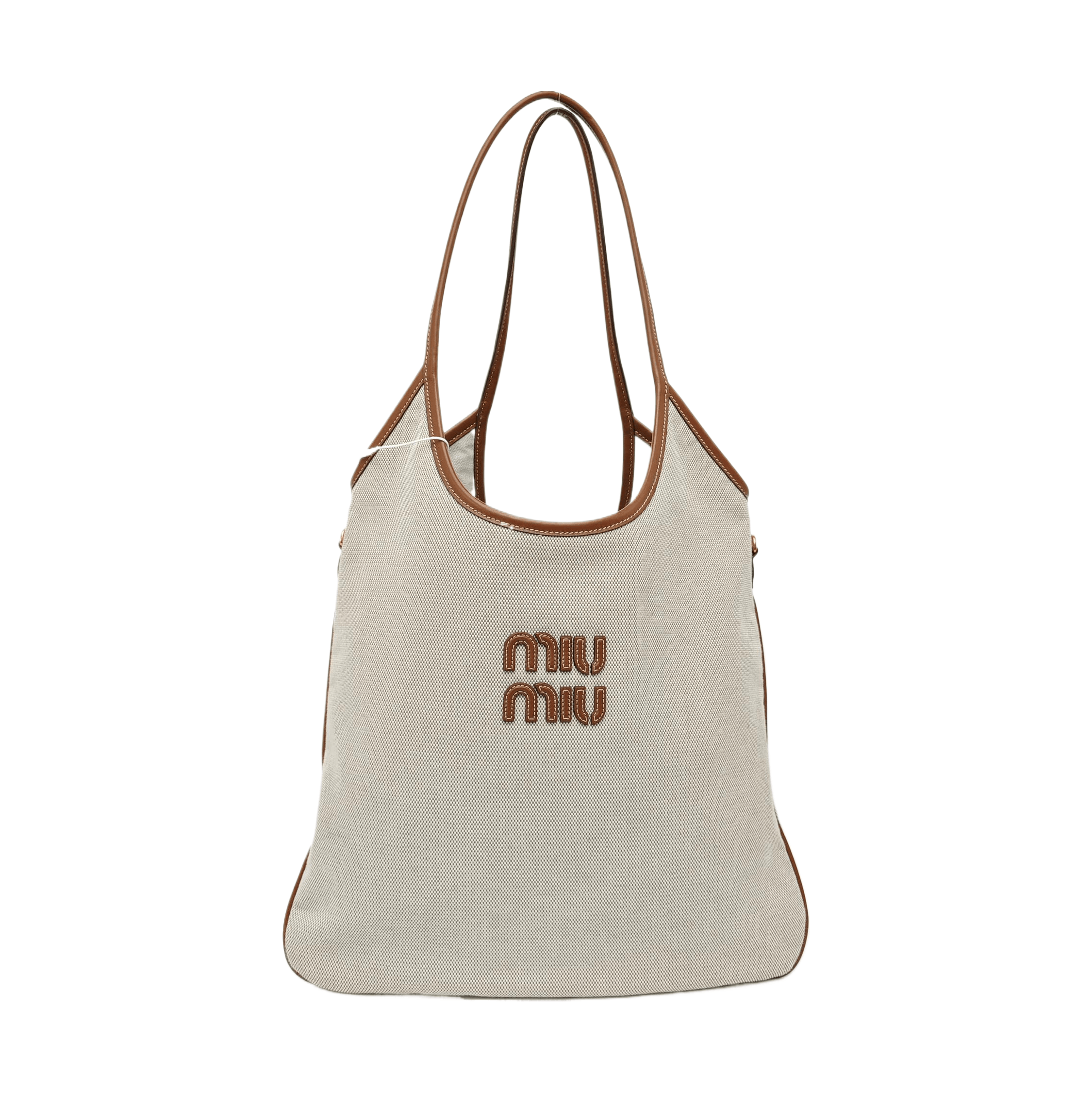 Miu Miu Miu Miu Ivy Canvas Tote Bag ONE SIZE Size ONE SIZE - 1 Thumbnail