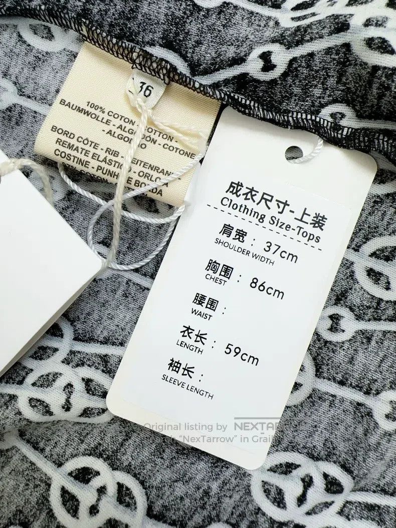 Hermes Hermes Black and White Pig Nose Chain Logo Short Sleeve T- Size XS / US 0-2 / IT 36-38 - 7 Thumbnail