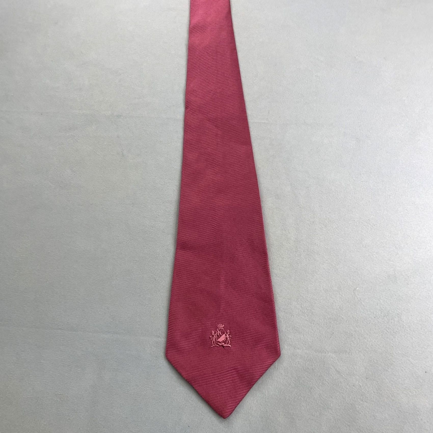 Vintage VINTAGE Armando Collection All Silk Tie Monogram Logo Bright Pink Woven Necktie vtg 4x56 Capsule Wide Necktie Size ONE SIZE - 4 Thumbnail