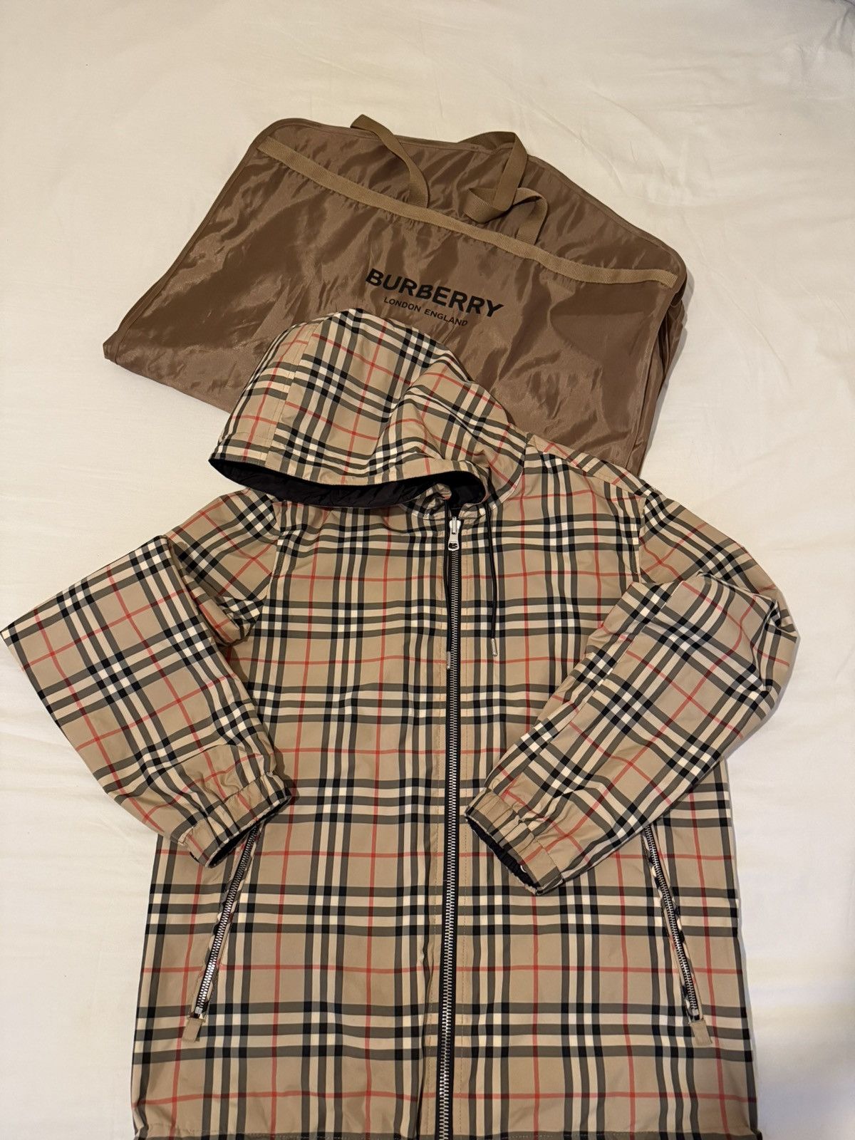 Burberry Reversible Check Rain Jacket