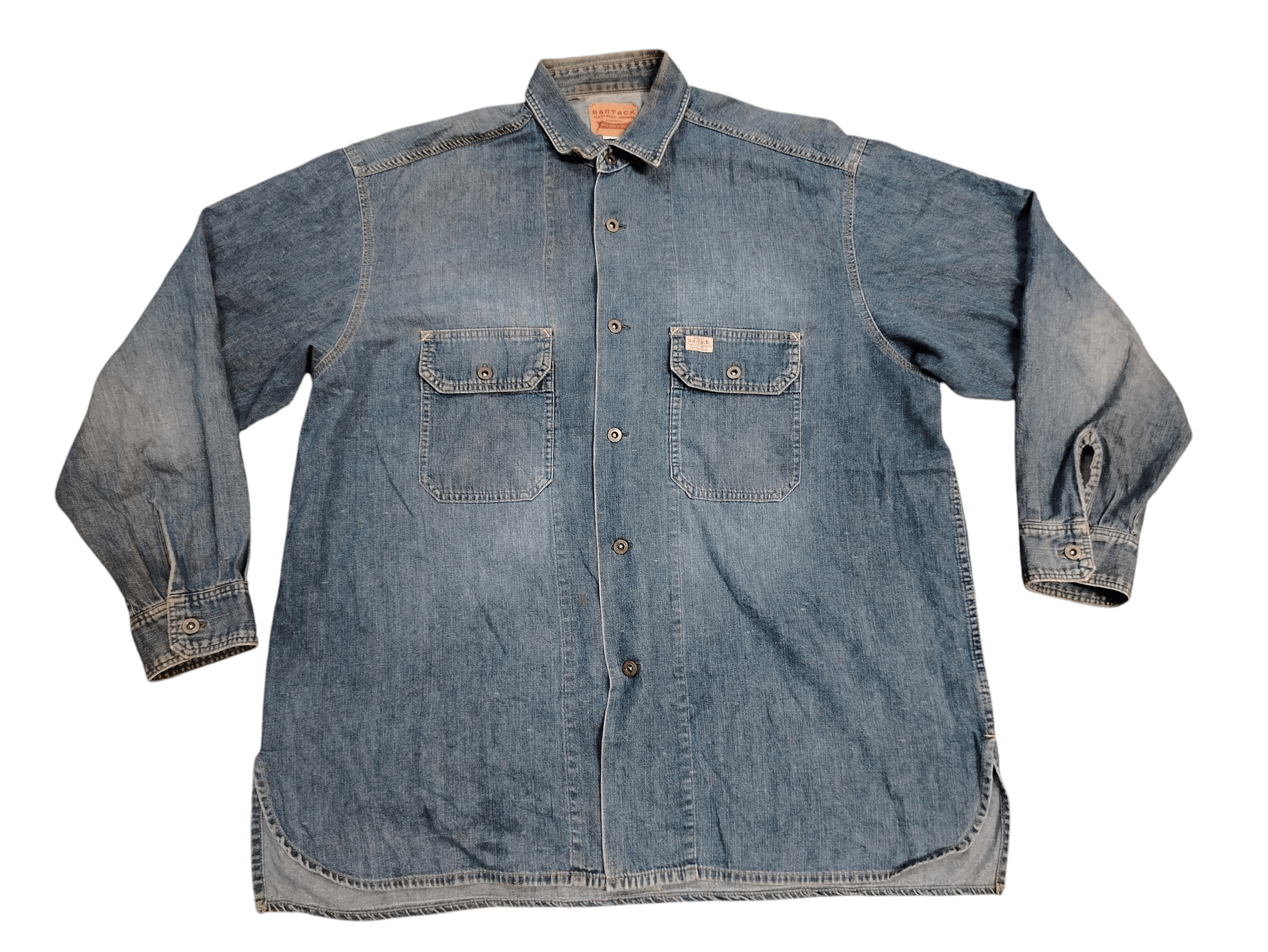 Japanese Brand Bartack denim shirt Size US L / EU 52-54 / 3 - 1 Thumbnail