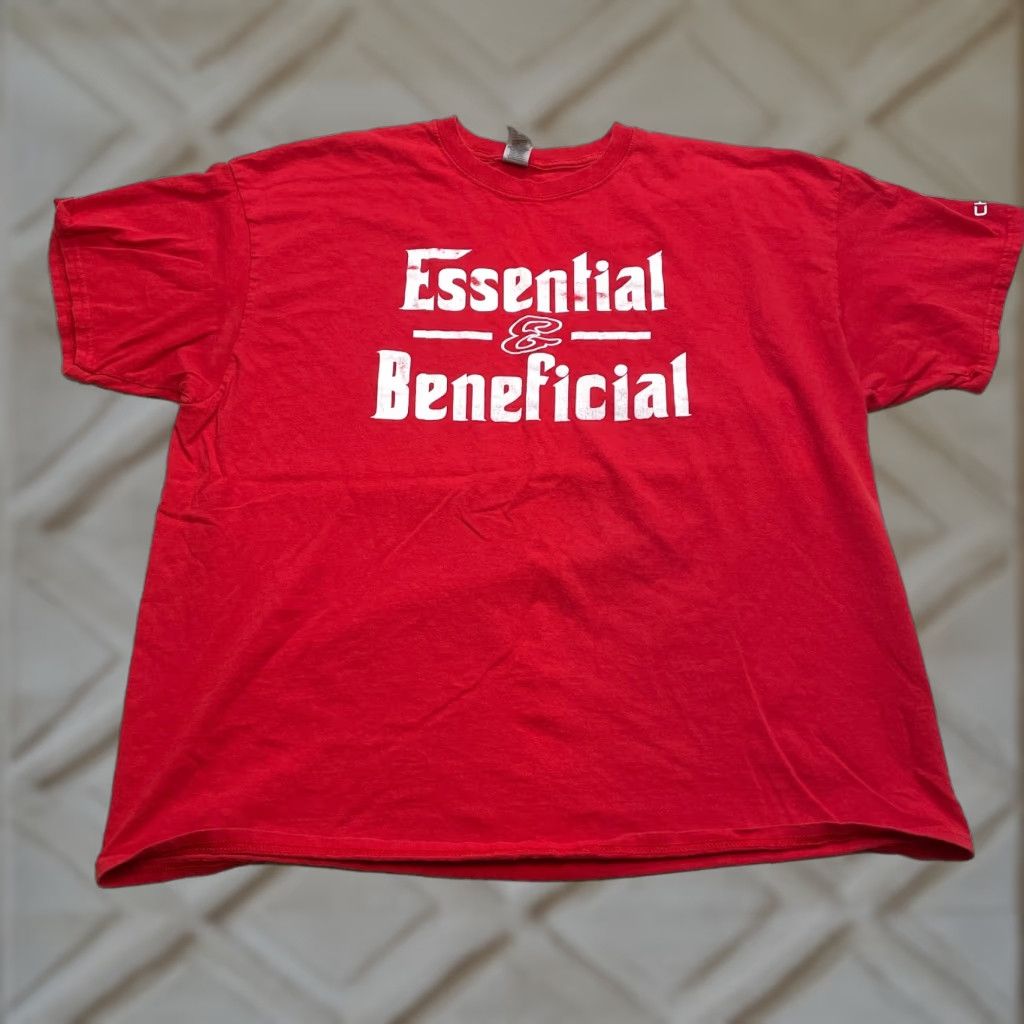 Gildan Gildan Heavy Cotton Shirt Mens 2XL Red Tee Logo Crew Neck Short Sleeve T-Shirt Size US XXL / EU 58 / 5 - 1 Thumbnail