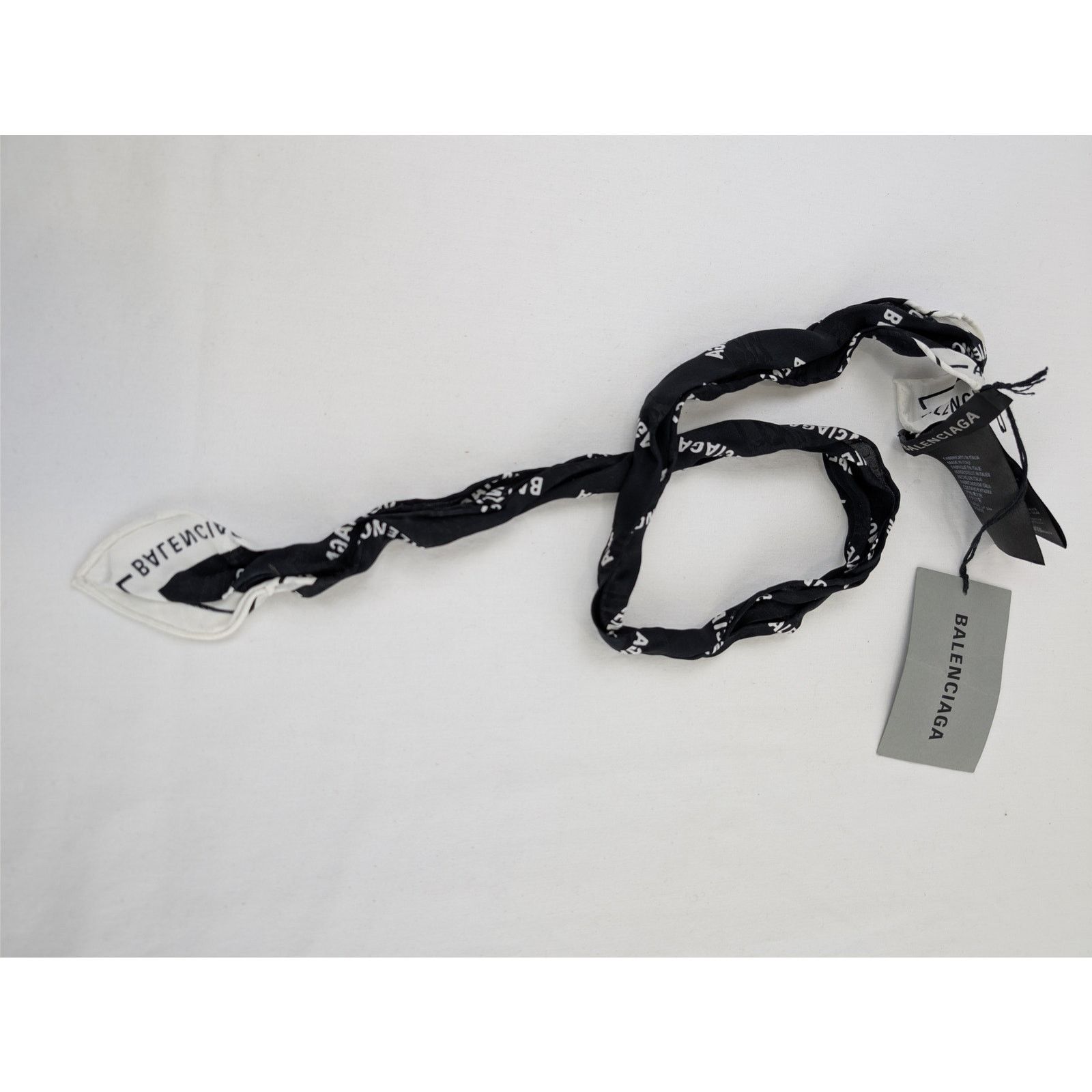 Balenciaga o1rshd1 Q:2/OS/ SC All Over Cropped Jacquard BB Monogram Tie Size ONE SIZE - 5 Thumbnail