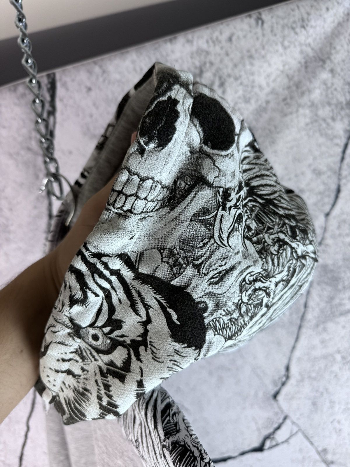Japanese Brand Vintage Ed Hardy and affliction style Skull Wings Hoodie Size US M / EU 48-50 / 2 - 5 Thumbnail
