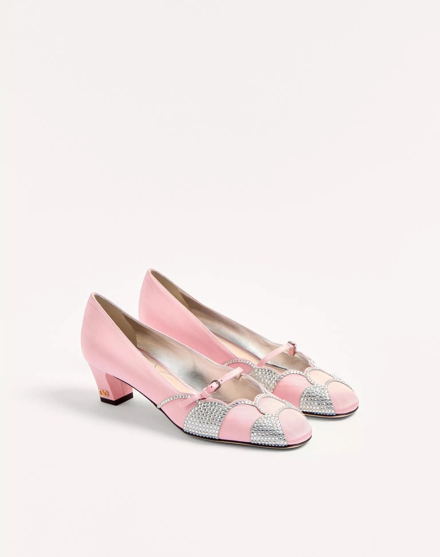 Valentino os11x0126 Bowow Pumps In Moirè Fabric With Crystals Size US 11 / IT 41 - 1 Thumbnail