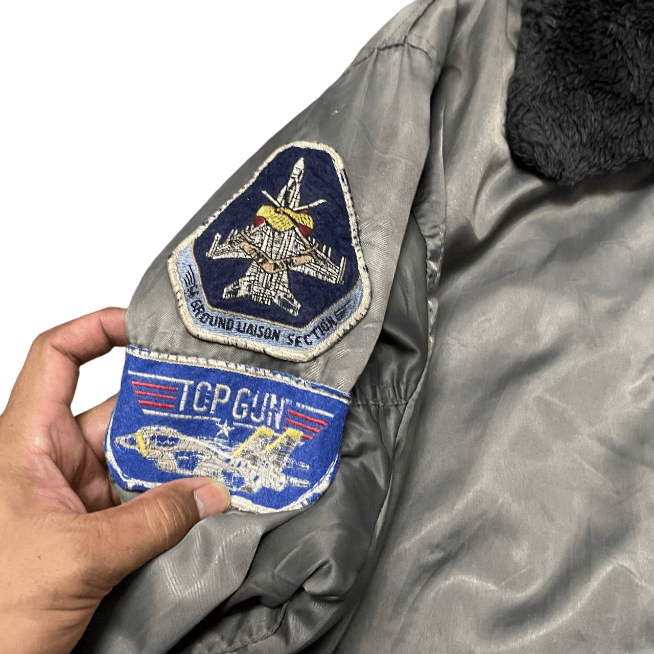 Vintage Vintage Fighting Falcon F16 Flying Military Bomber Jacket Size US M / EU 48-50 / 2 - 5 Thumbnail