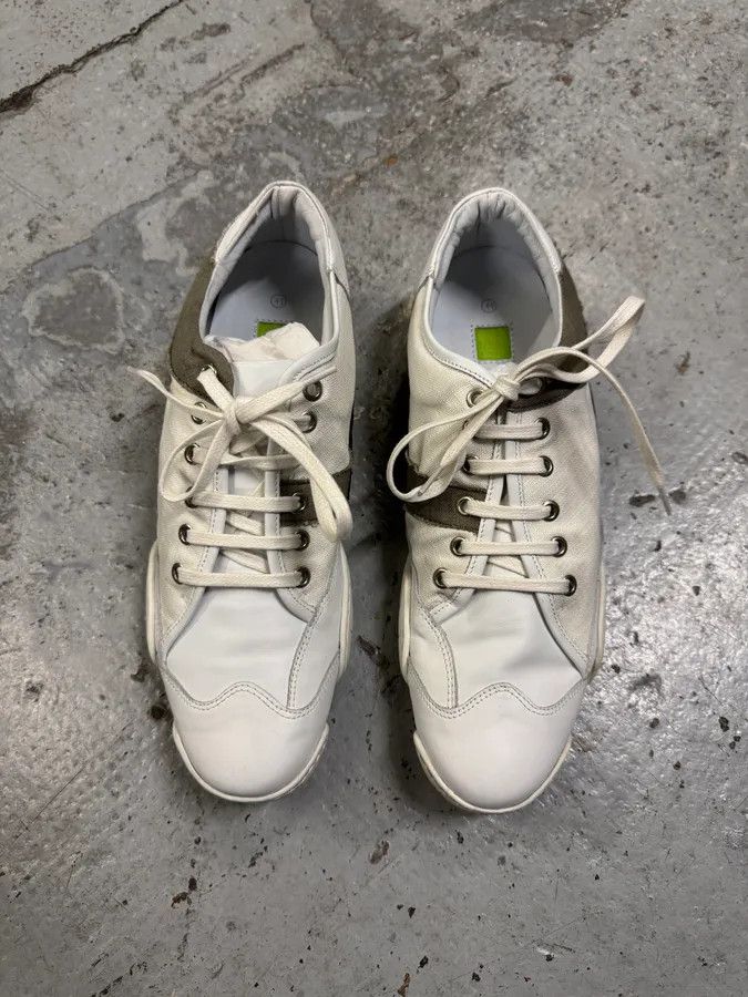 Marithe + Francois Girbaud Marithé François Girbaud Wash White Low Top Sneakers Size US 8 / EU 41 - 4 Thumbnail