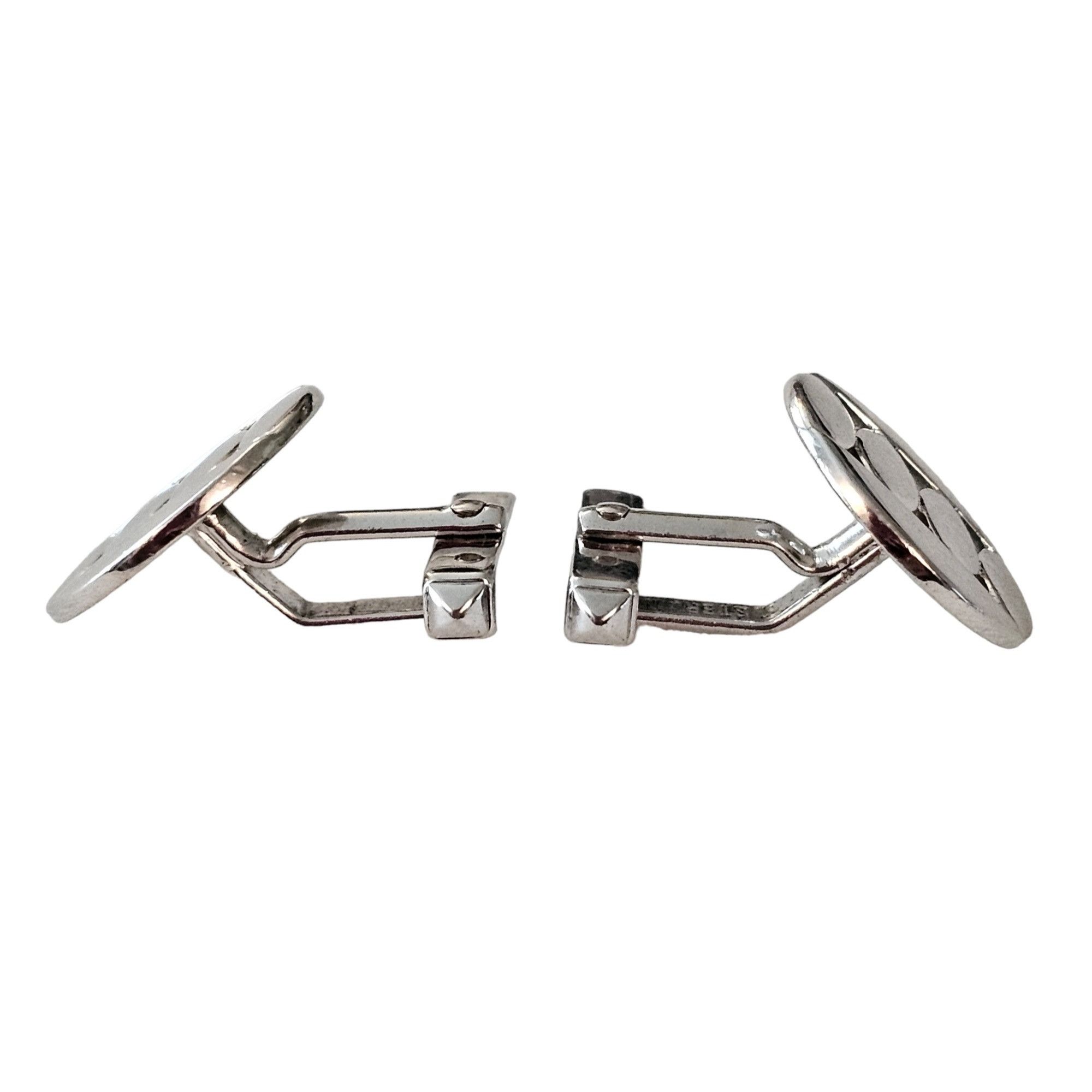 Other Swank Sterling Silver Round Cufflinks. Signed L115 Size ONE SIZE - 4 Thumbnail