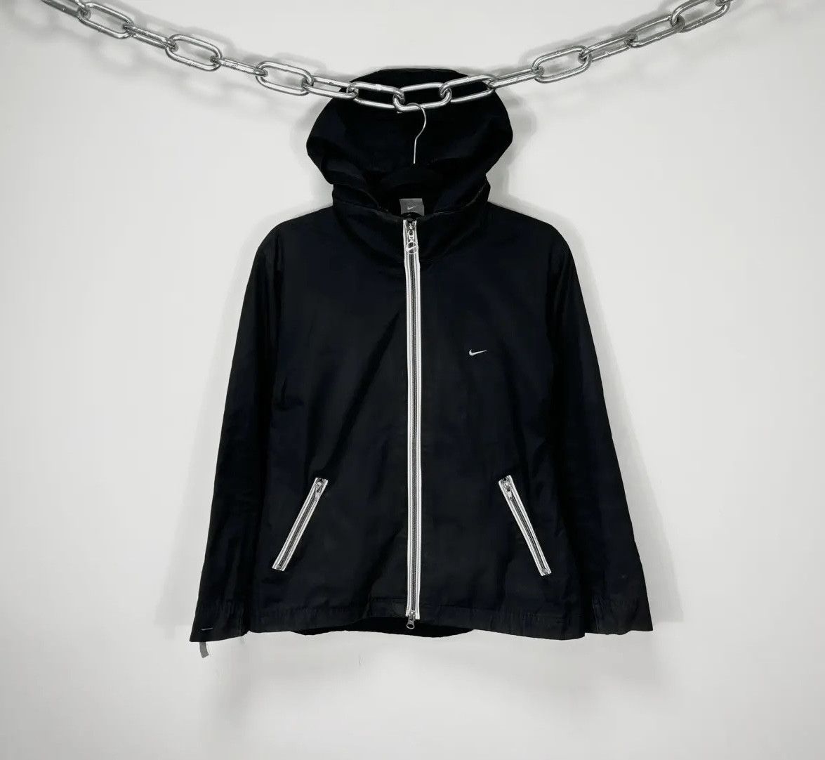 Nike × Vintage Vintage Nike Women’s Black Hooded Hype Full Zip Jacket Size M / US 6-8 / IT 42-44 - 1 Thumbnail