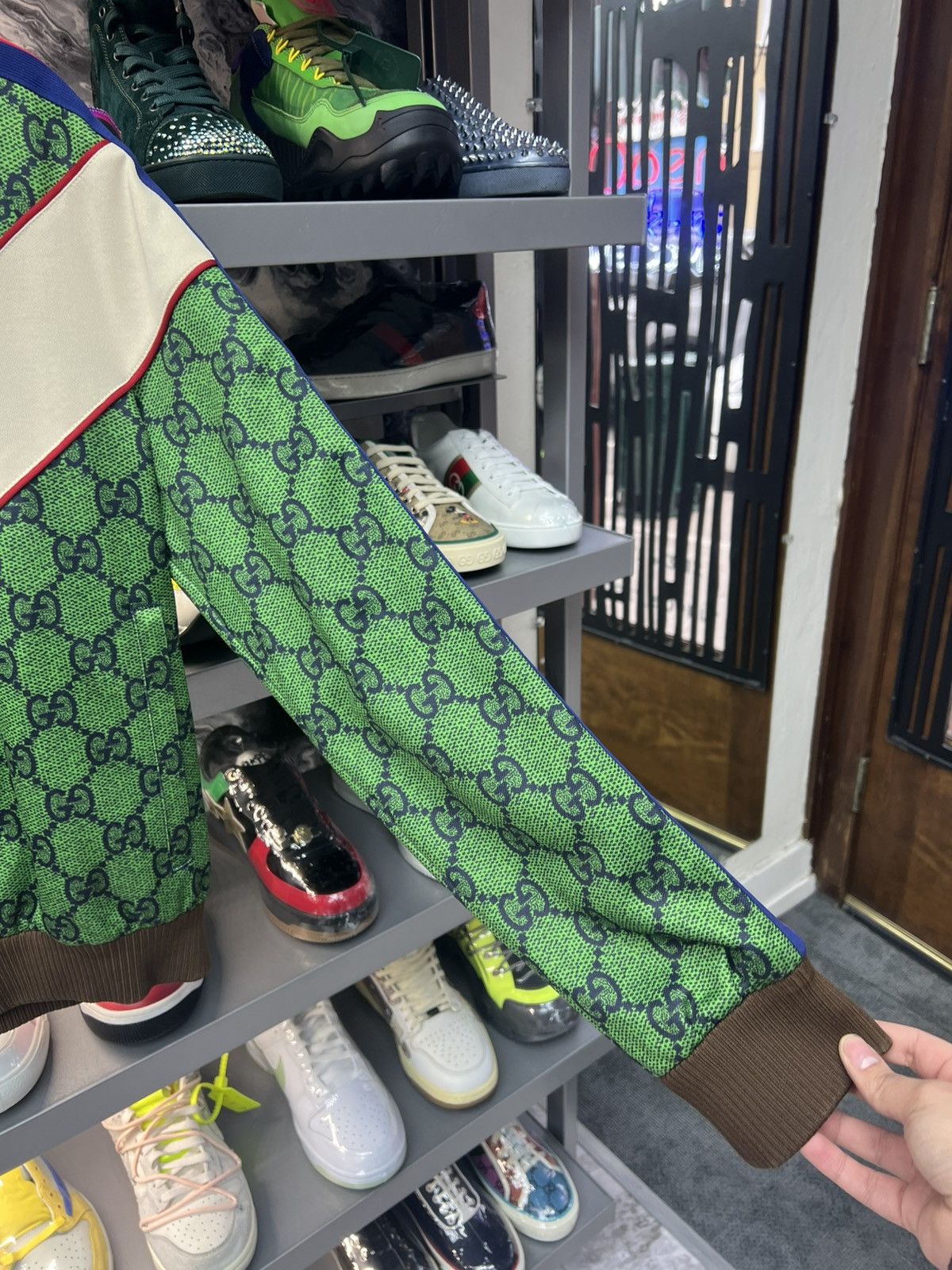 Gucci Gucci Green Mono Track Jacket Size US XS / EU 42 / 0 - 4 Thumbnail