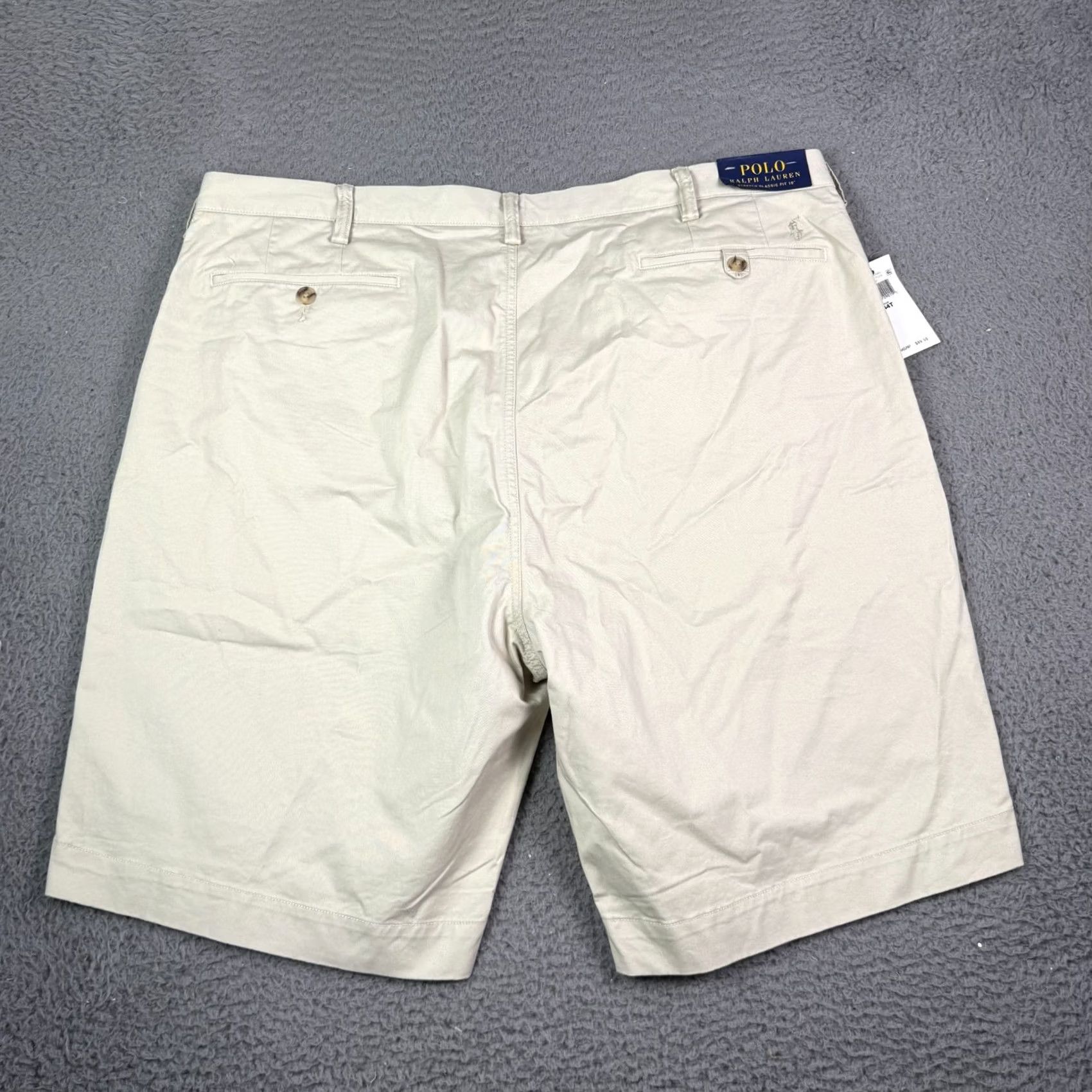 Polo Ralph Lauren Polo Ralph Lauren Shorts Mens 44 Beige Stretch Cotton Twill Chino 44T NEW Size US XXL / EU 58 / 5 - 4 Thumbnail
