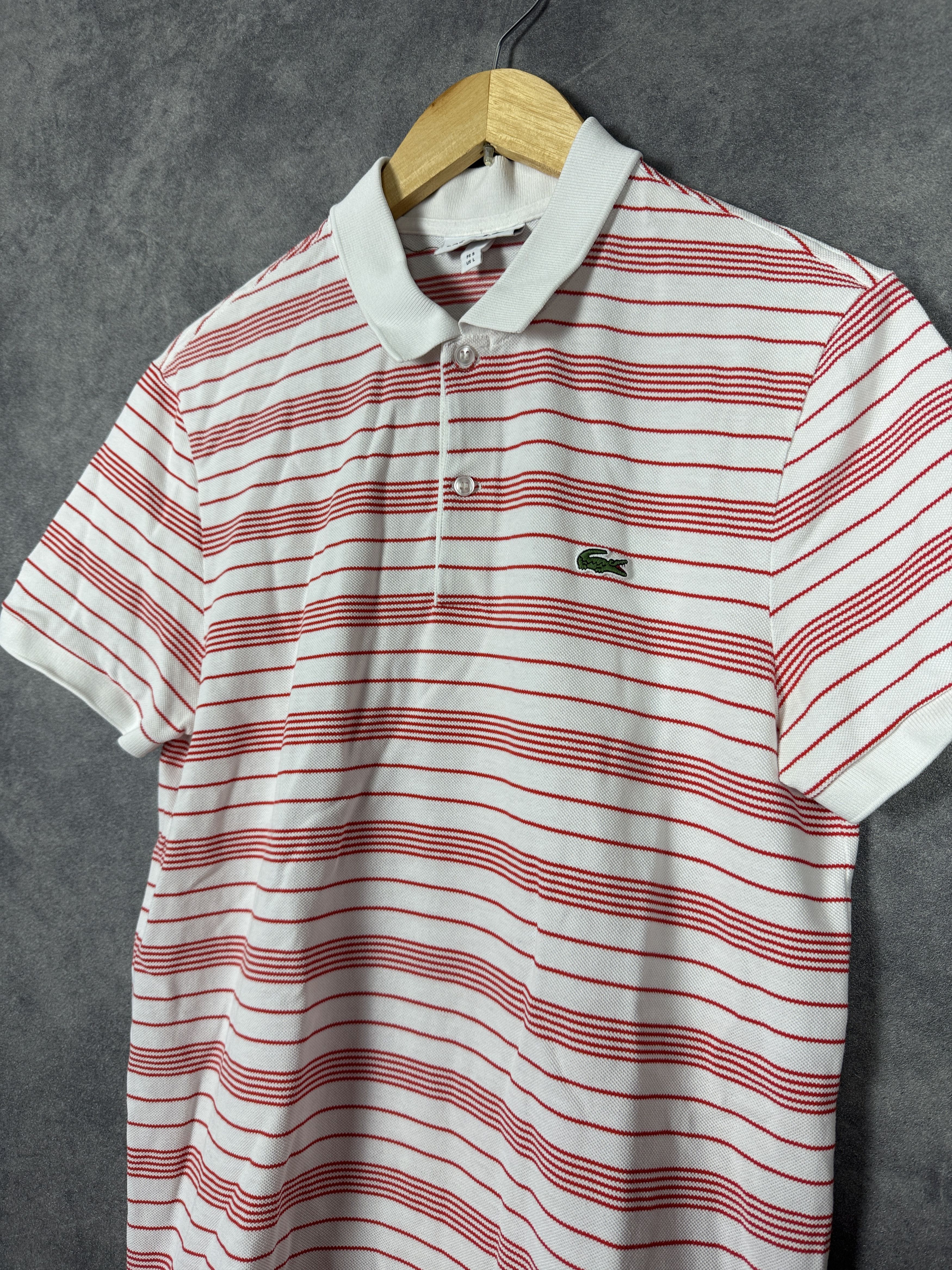 Lacoste Lacoste polo shirt white with red stripes mini logo old mone Size US L / EU 52-54 / 3 - 2 Thumbnail